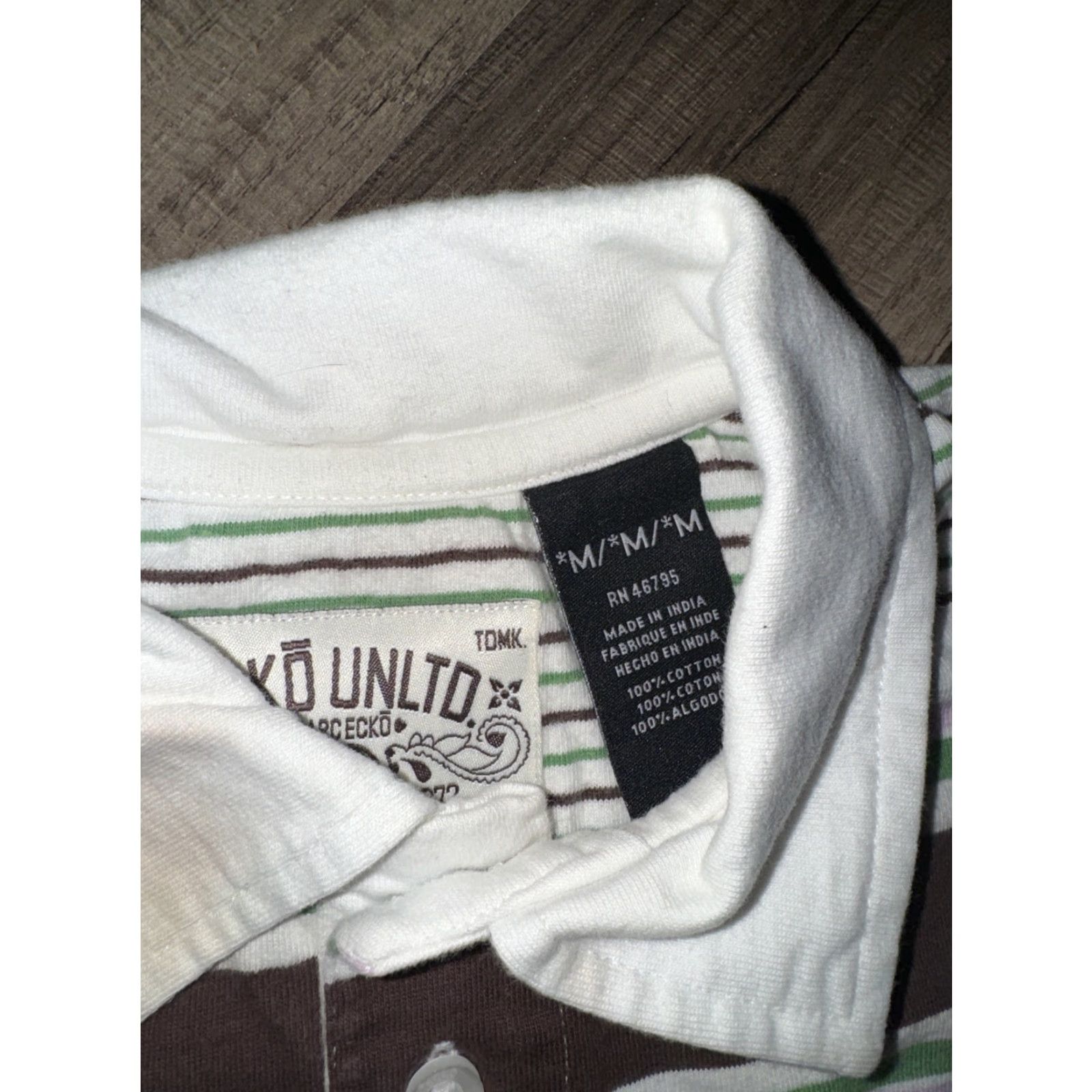 Ecko Unltd. VINTAGE Ecko Unltd Polo Shirt Stripes White M Mens Polo Shirt Medium 20.5x25.5 Size US M / EU 48-50 / 2 - 3 Thumbnail
