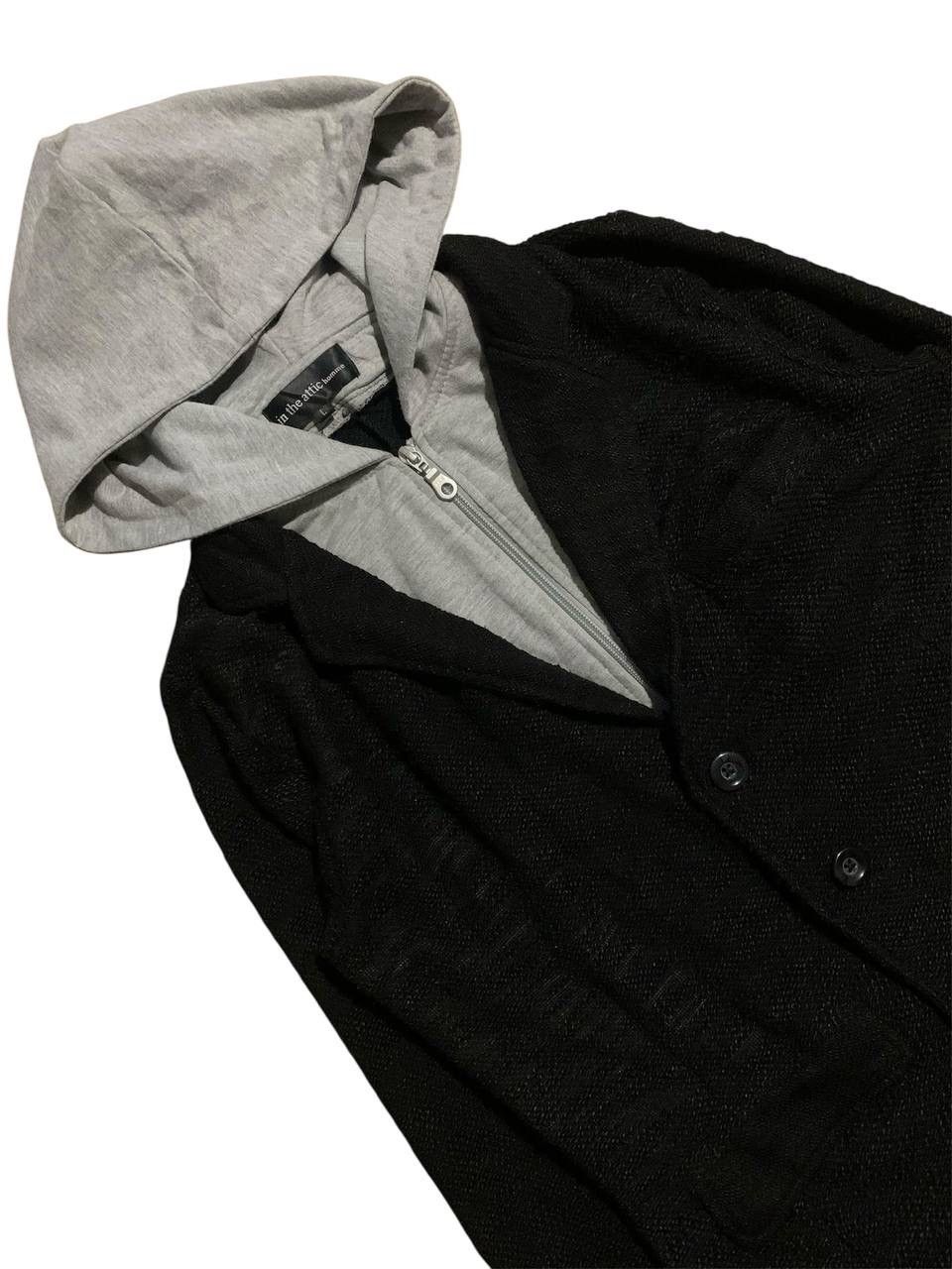 In The Attic In The Attic Black Knit Cardigan with Gray Hoodie Insert Size US L / EU 52-54 / 3 - 5 Thumbnail