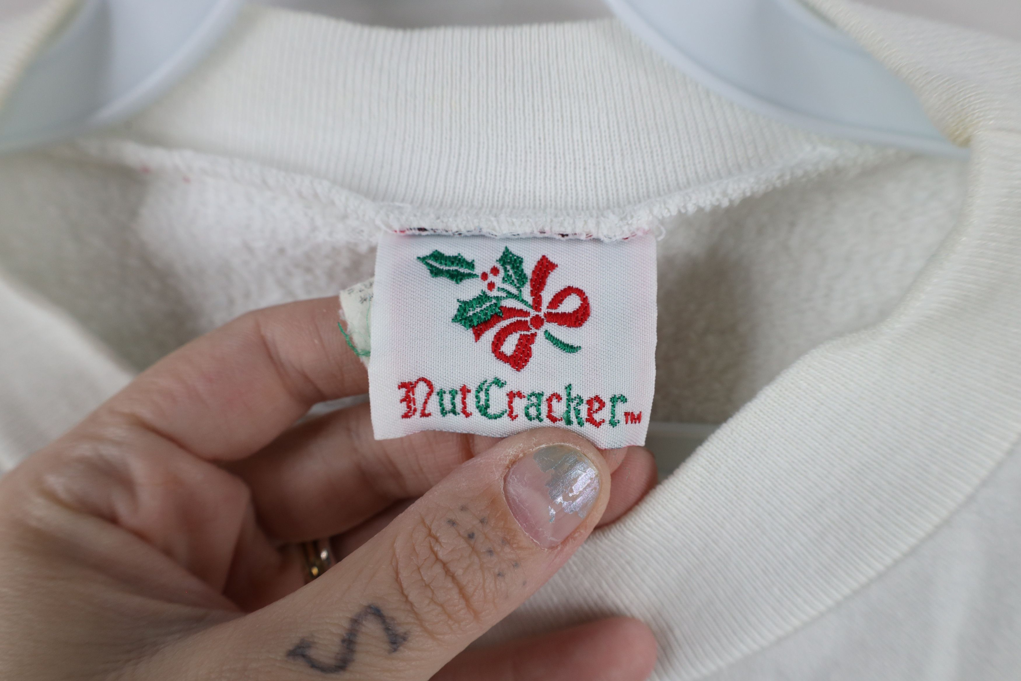 Vintage Vintage 90s Streetwear Christmas Birds Sweatshirt USA Size L / US 10 / IT 46 - 9 Thumbnail
