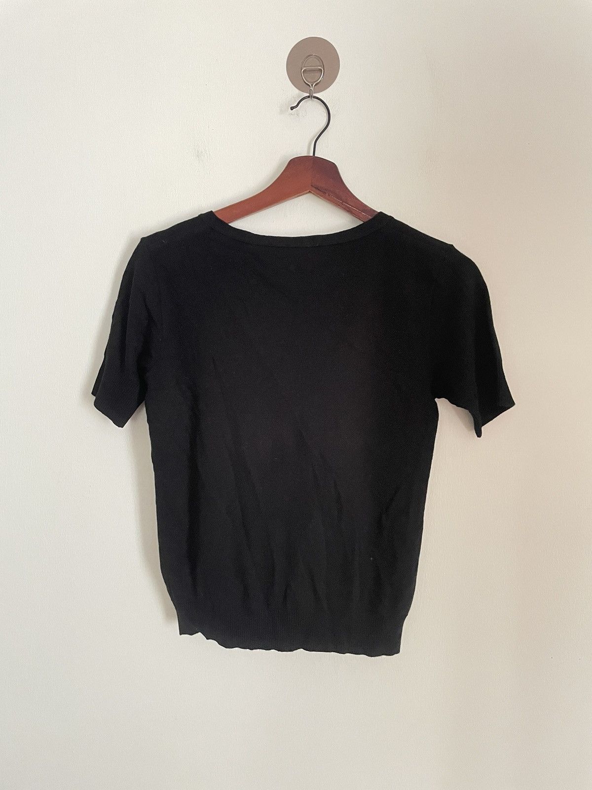 agnes b. Agnes B. Plain Black Blouse Size M / US 6-8 / IT 42-44 - 2 Thumbnail
