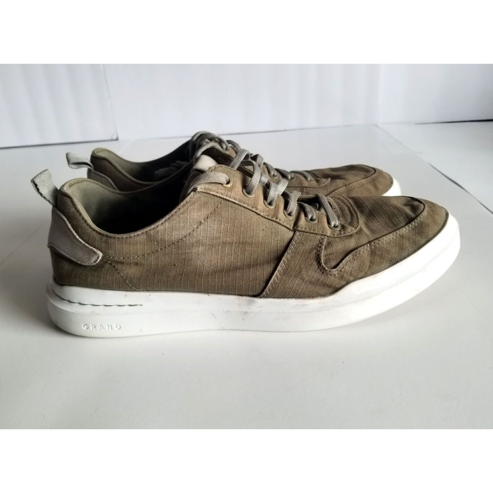 Cole Haan Cole Haan Mens Sneaker Green Olive White Size 11 GrandPro Rally Canvas Court Size US 11 / EU 44 - 2 Thumbnail
