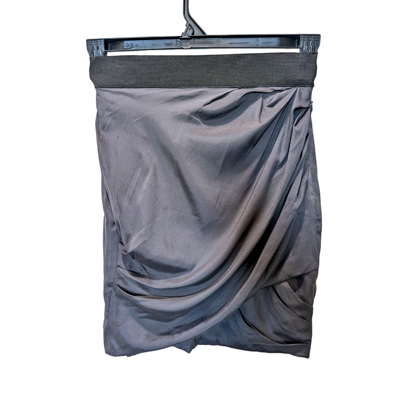 Elizabeth and James Elizabeth and James 100% Silk Silver Ruched Skirt Small Size 27" / US 4 / IT 40 - 4 Thumbnail