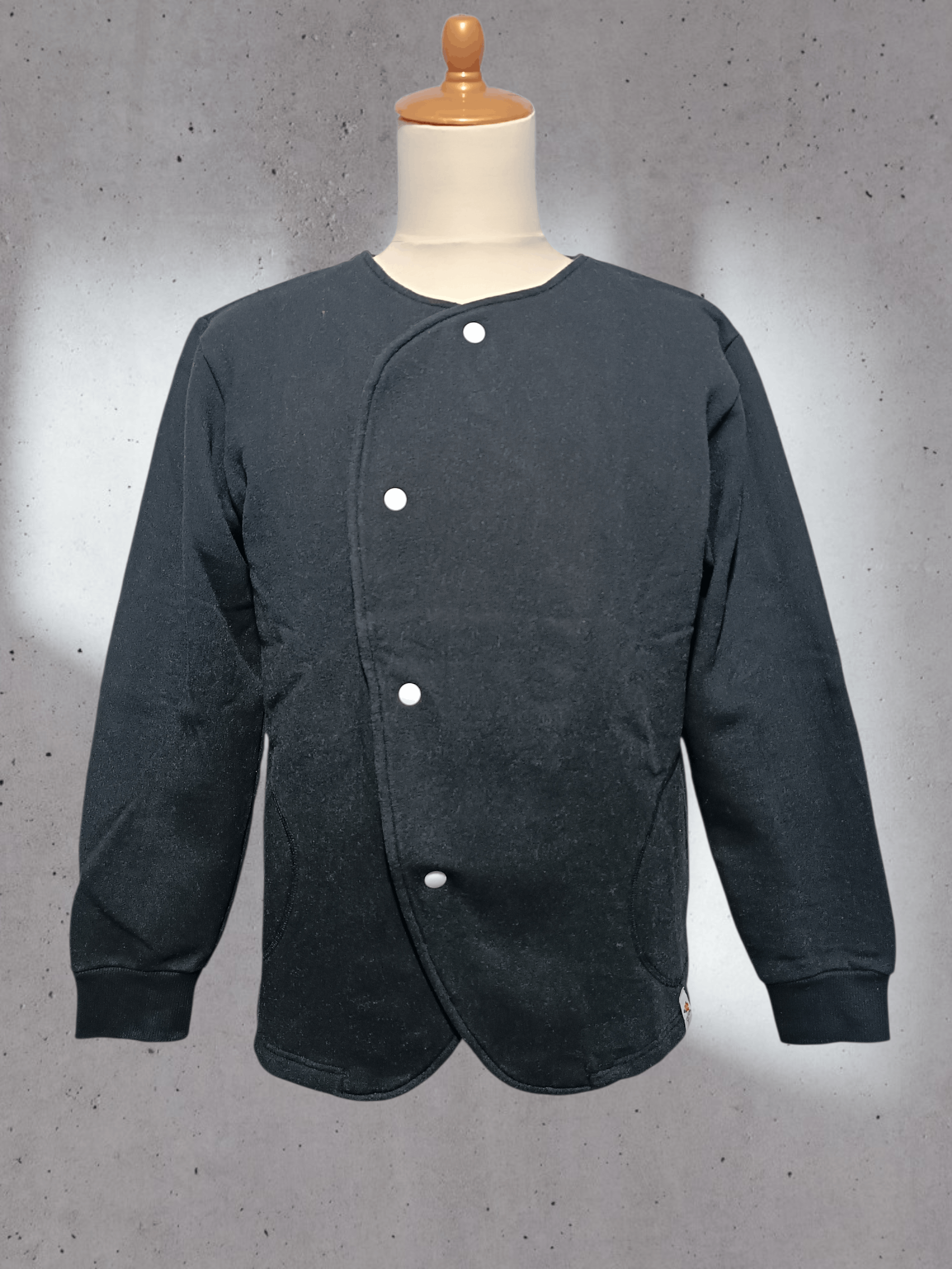 Japanese Brand Asymmetric Button Top Two Tone Sweater Size US M / EU 48-50 / 2 - 1 Thumbnail