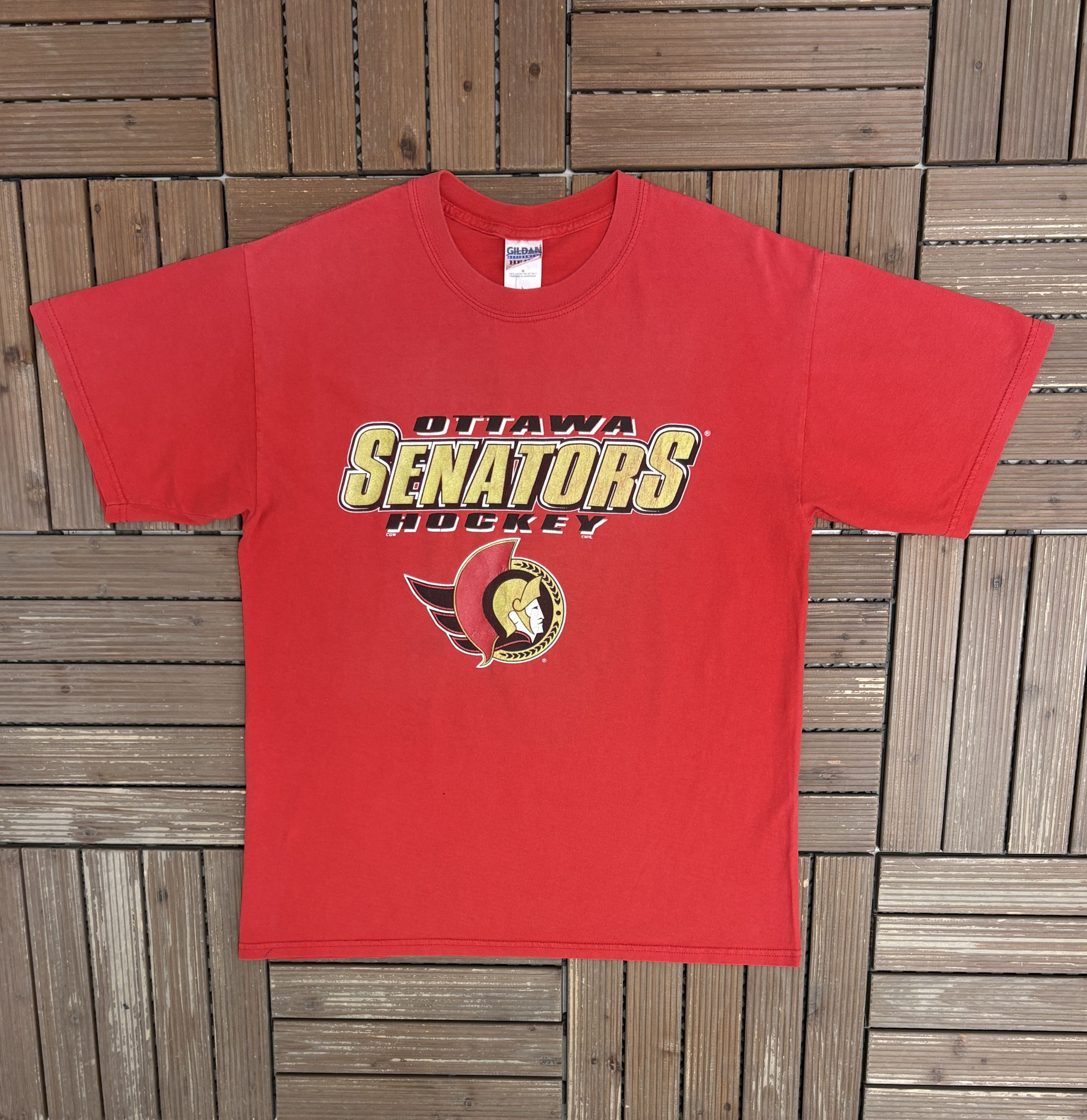 Vintage Ottawa Senators Hockey Vintage Red T-Shirt Tee Size US L / EU 52-54 / 3 - 1 Thumbnail