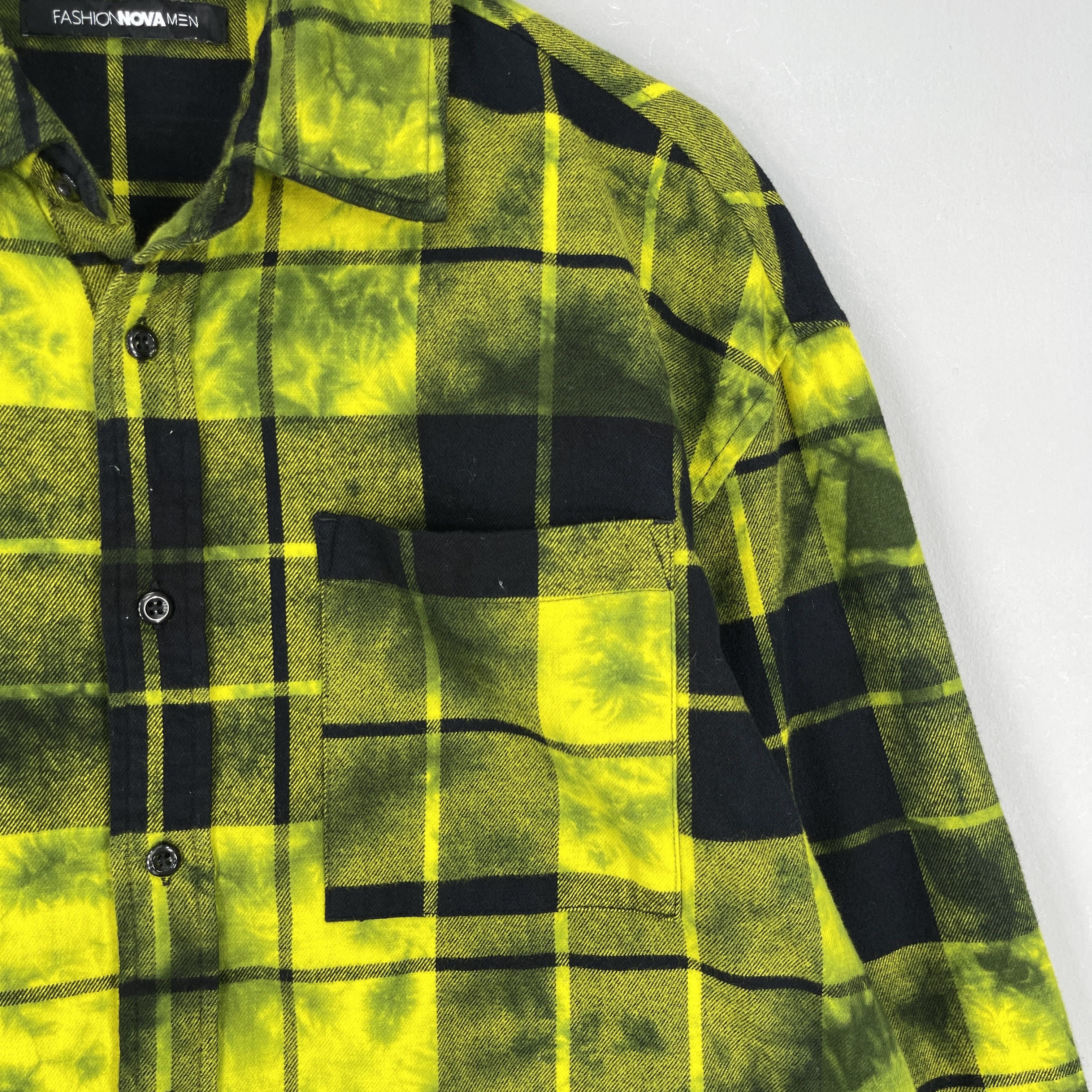 Flannel Vintage Fashion Nova Plaid Tie Dye Custom Button Up Size US M / EU 48-50 / 2 - 3 Thumbnail