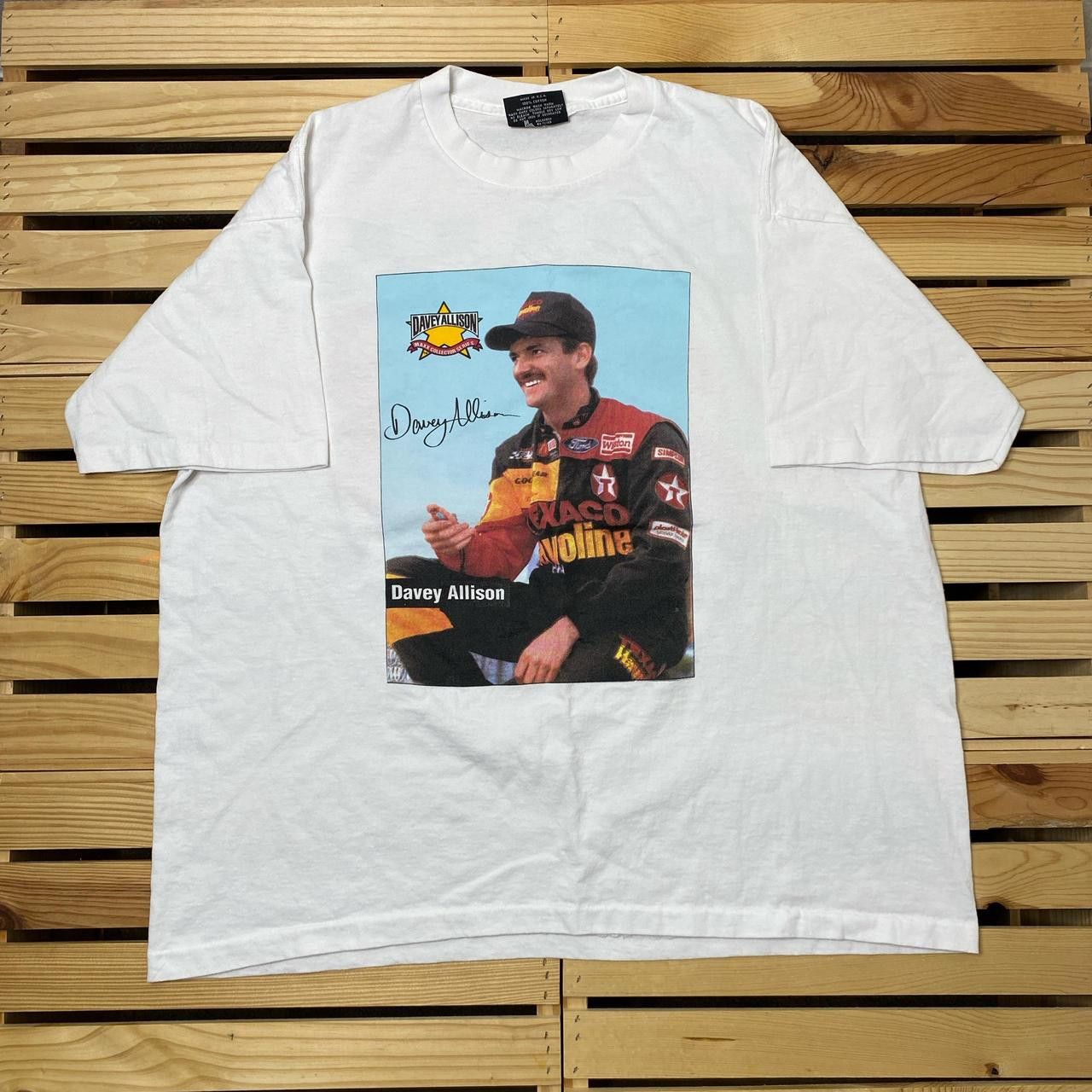 NASCAR Vintage NASCAR x Davey Allison White Racing Tee Size XL Size US XL / EU 56 / 4 - 1 Thumbnail