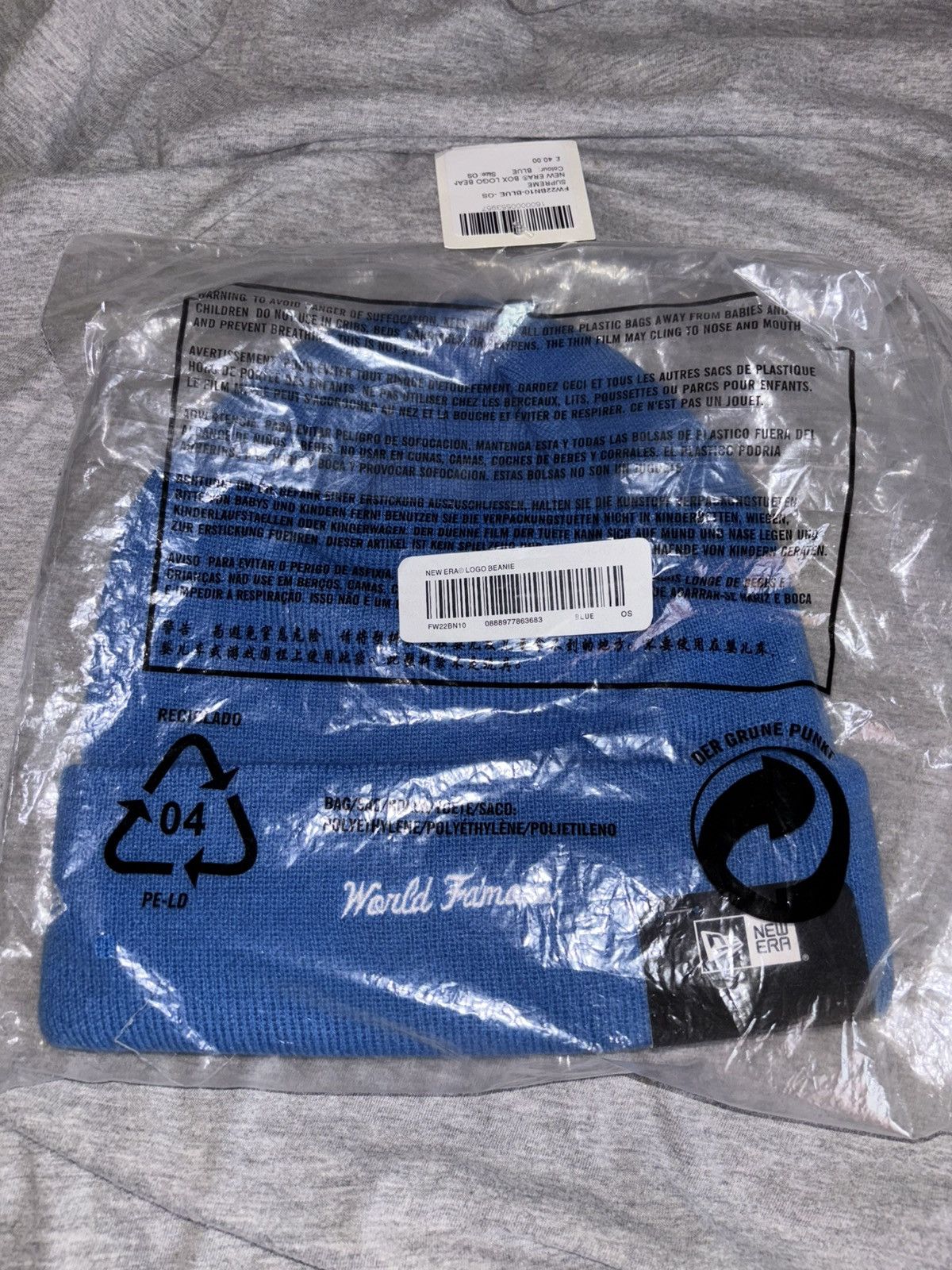 Supreme -SHIPS NOW✅- Supreme Beanie Blue New Tagged Size 40 - 2 Thumbnail
