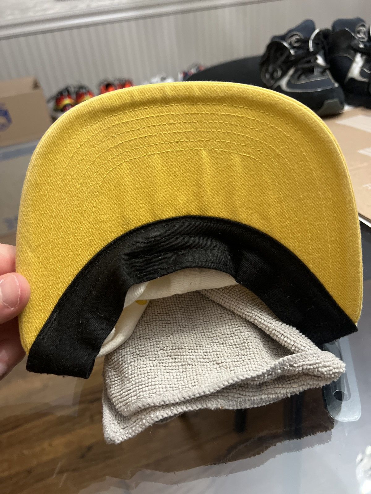 Supreme Supreme S Logo Hat -6 Panel - Two Tone Yellow And white Size ONE SIZE - 5 Thumbnail