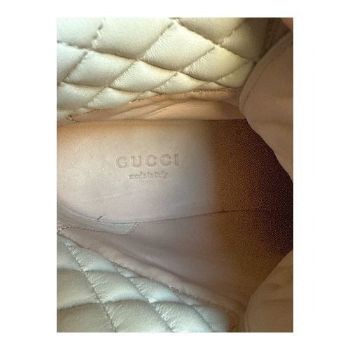 Gucci GUCCI Apollo GG Monogram Combat Boots EU 38 US 8 White Beige Size US 8 / IT 38 - 8 Thumbnail