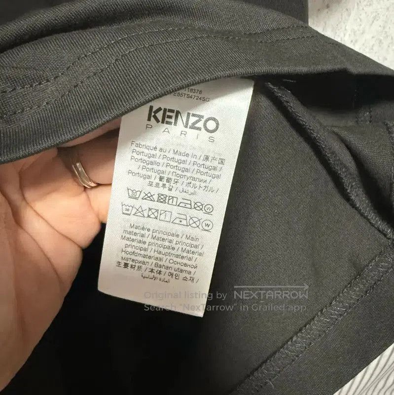 KENZO Summer Black Cotton Logo T-Shirt .