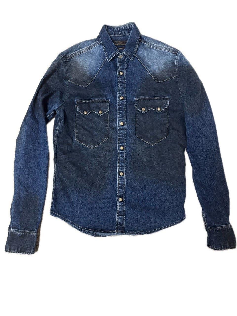 Zara Zara Man women's denim shirt, size S, blue Size S / US 4 / IT 40 - 1 Thumbnail