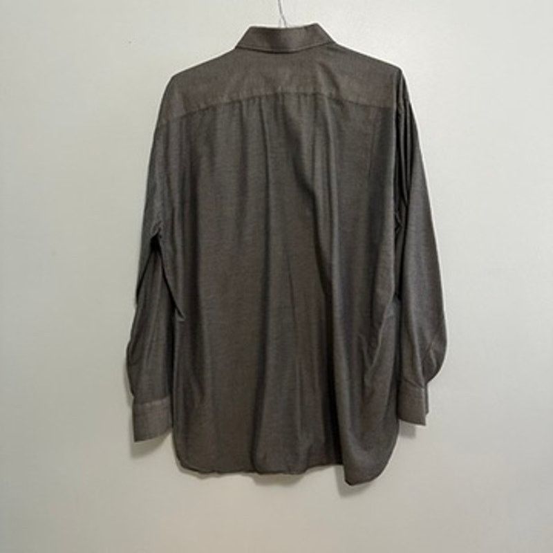 Luigi Borrelli Borrelli green gray button down size 17.5 Size US XL / EU 56 / 4 - 3 Thumbnail