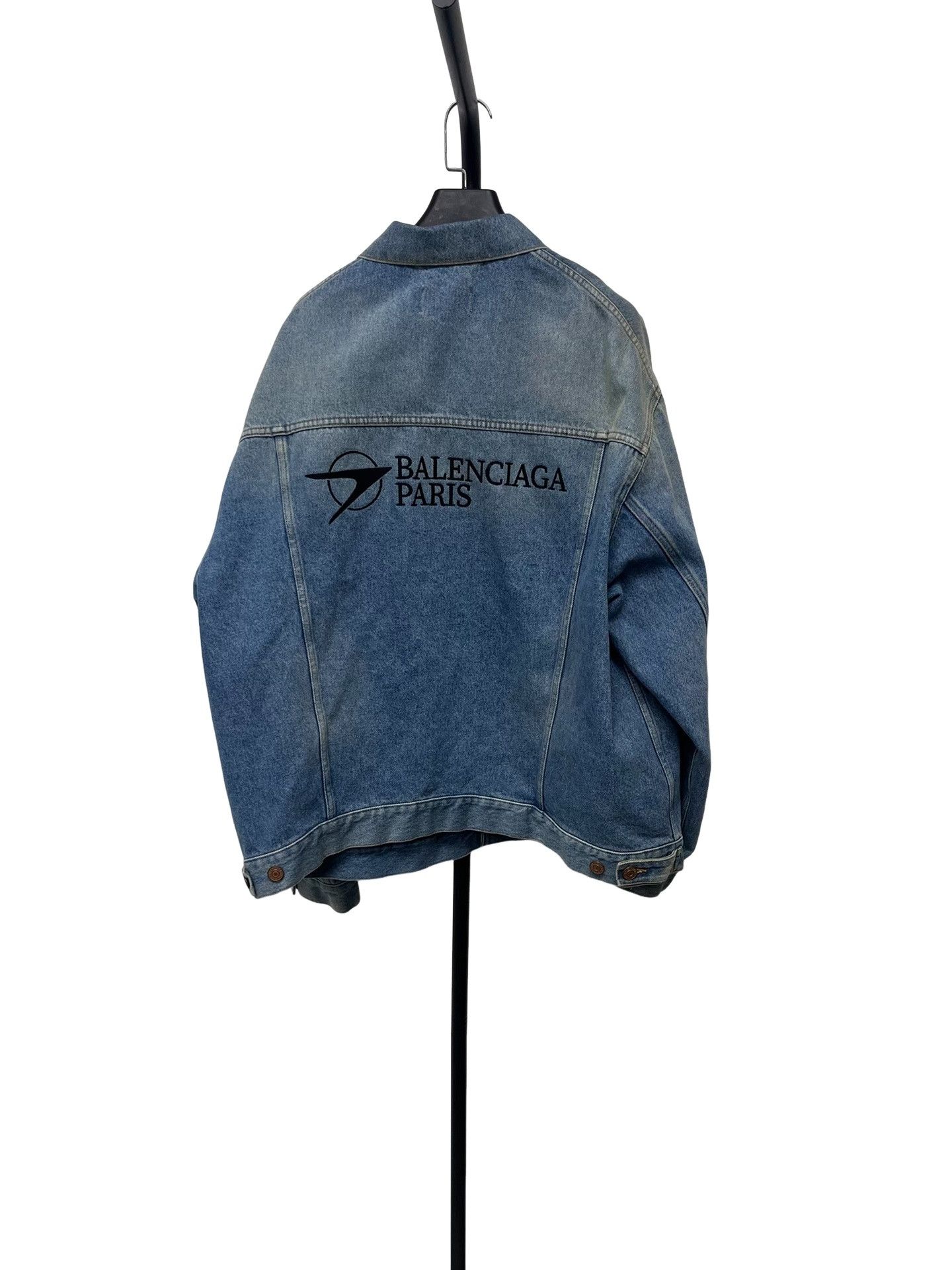 Balenciaga Balenciaga Logo Embroidered Denim Jacket XS Size US XS / EU 42 / 0 - 1 Thumbnail