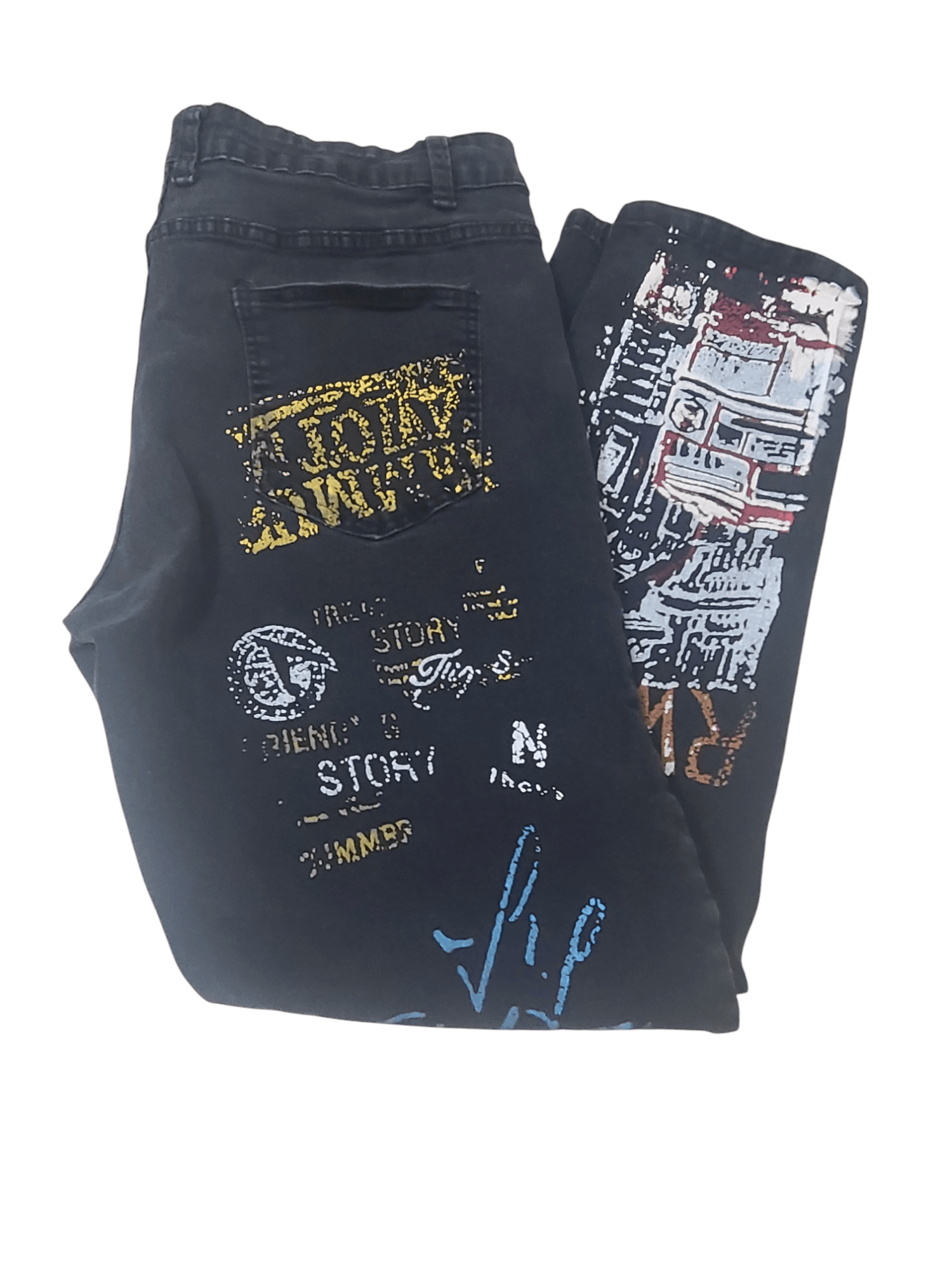 Other Grafitti Mens Sz 40 Black Jeans Skinny Pants Streetwear Size US 40 / EU 56 - 5 Thumbnail