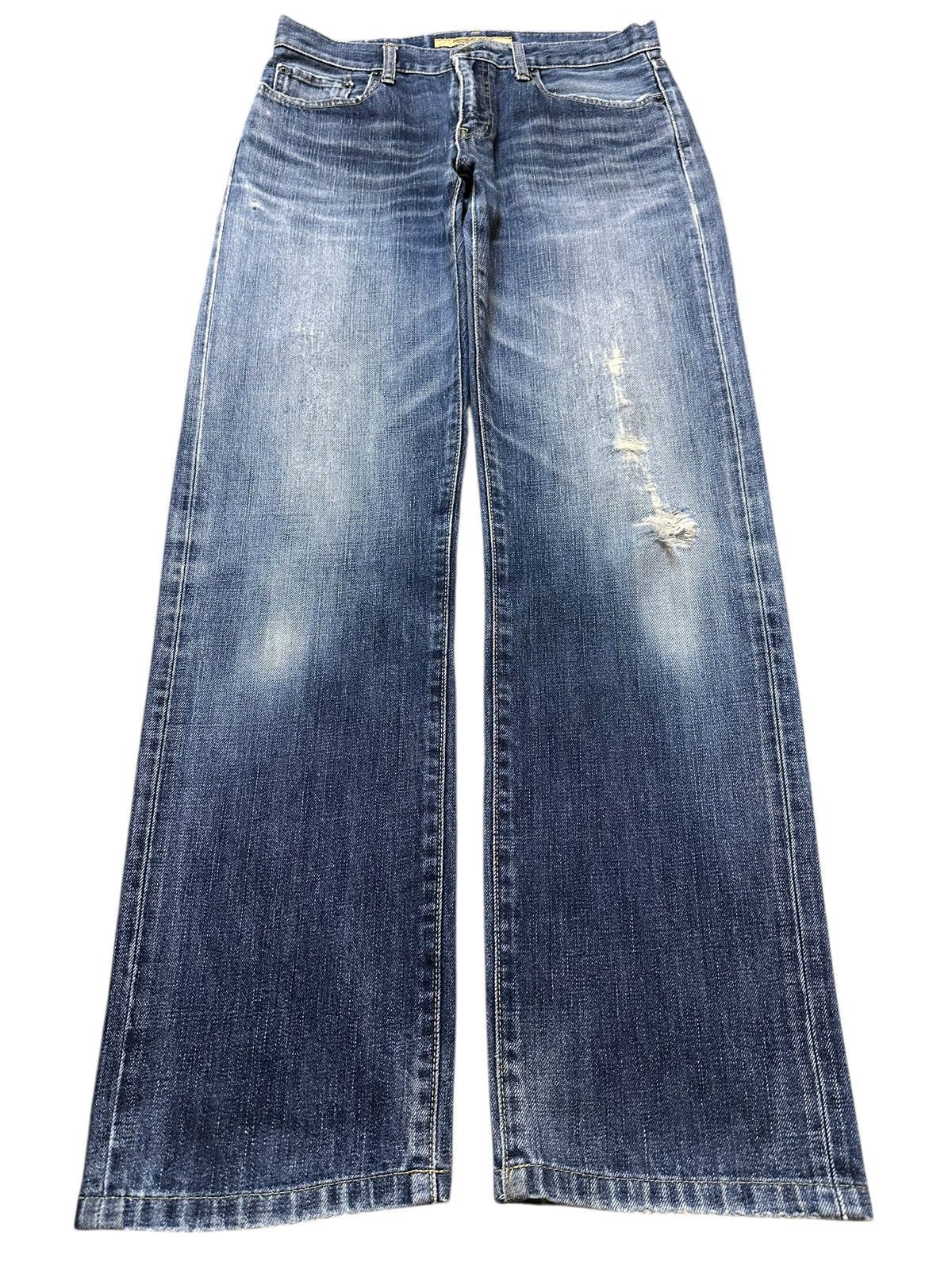 Uniqlo Vintage Japanese Uniqlo Faded Wash Distress Style Jeans Size US 30 / EU 46 - 1 Thumbnail