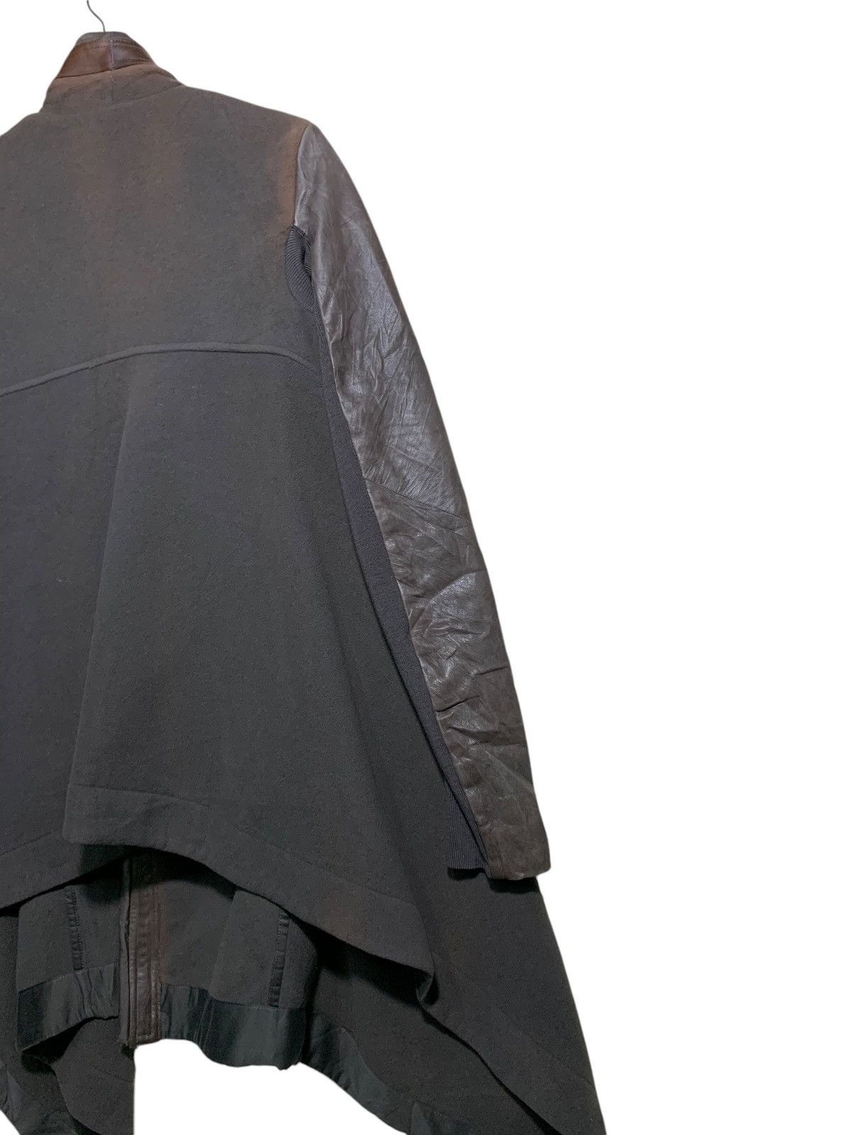 Rick Owens 🔥VTG RICK OWENS DARK DUST LEATHER/WOOL BIKER JACKET Size US S / EU 44-46 / 1 - 9 Thumbnail