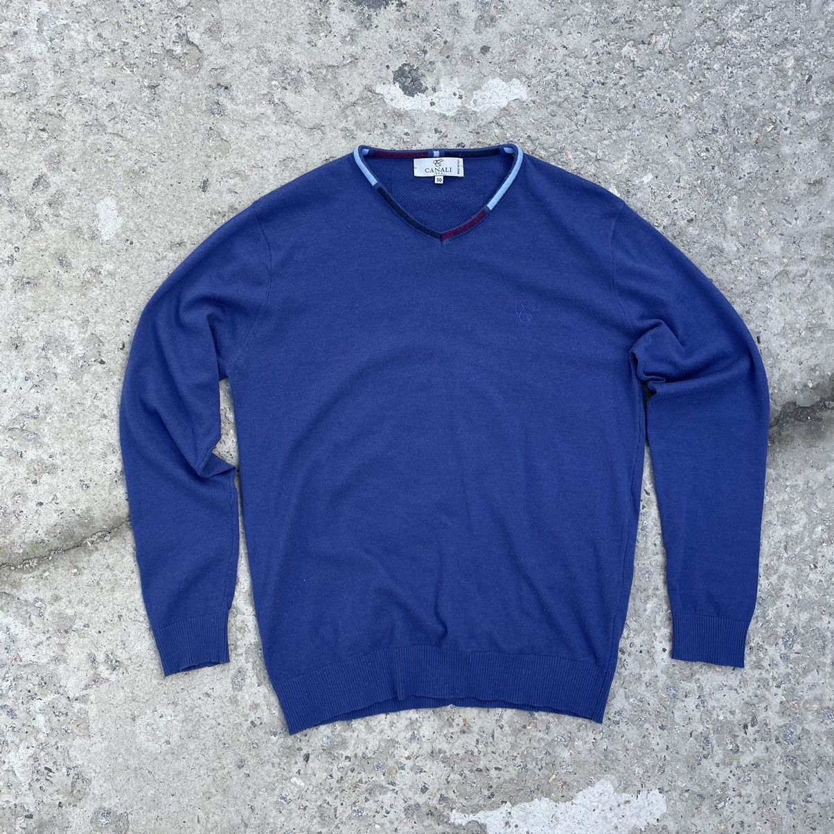 Canali Vintage Canali Sweater V Neck Made In Italy Y2K Old Money Size US M / EU 48-50 / 2 - 1 Thumbnail