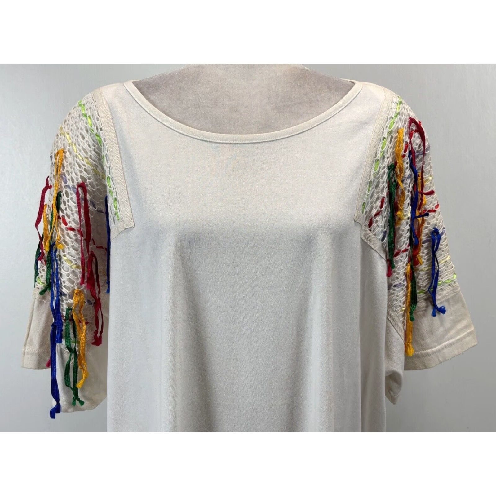 Vintage VINTAGE Victoria Woman T-Shirt 3X Plus White 80s Casual Shoulder Pads Womens Size XXL / US 16-18 / IT 52-54 - 5 Thumbnail
