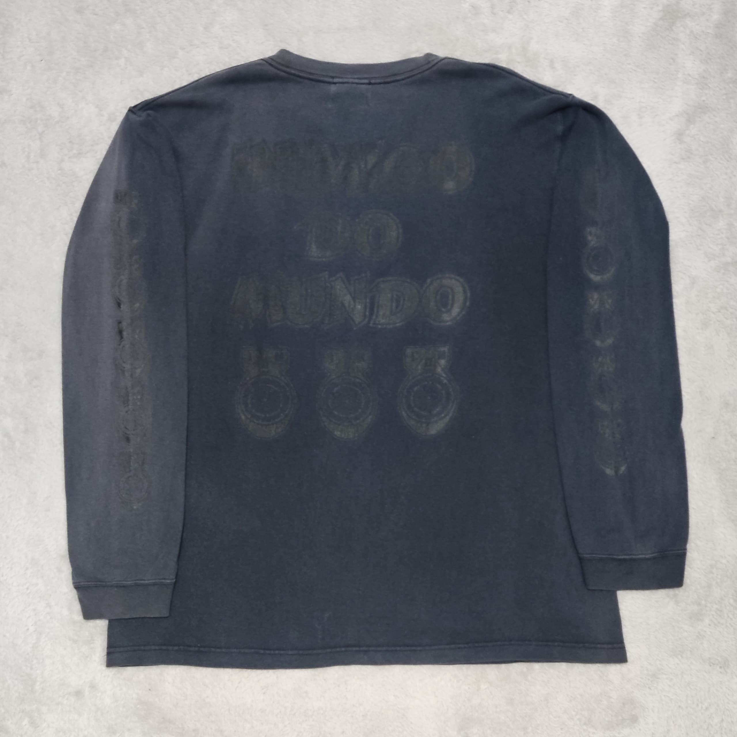 Vintage VTG Distressed faded Enemy Of The World "INIMIGO DO MUNDO" Size US XL / EU 56 / 4 - 6 Thumbnail