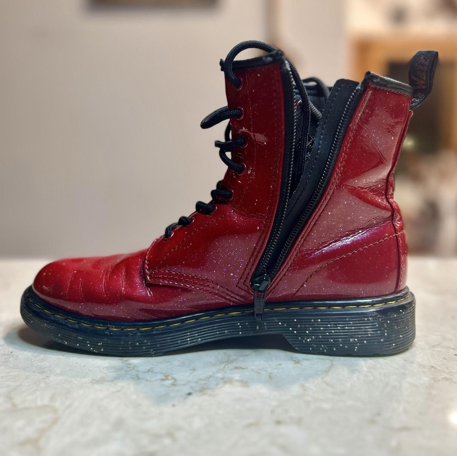 Dr. Martens 1460 Pascal Glitter Boots Red Women’s US 6