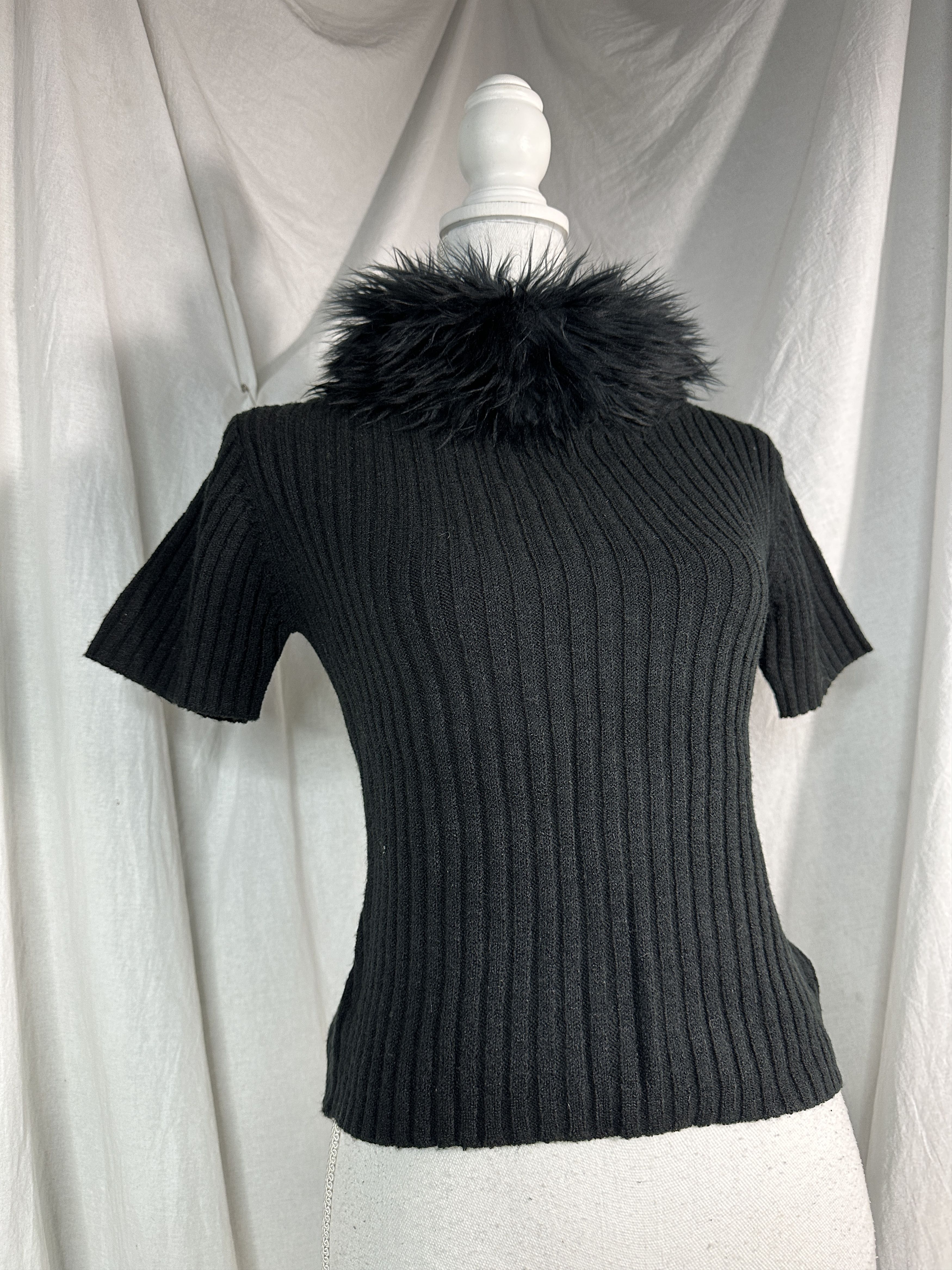 Vintage Vintage Opium Fur Short sleeve Sweater T-shirt Size S / US 4 / IT 40 - 1 Thumbnail