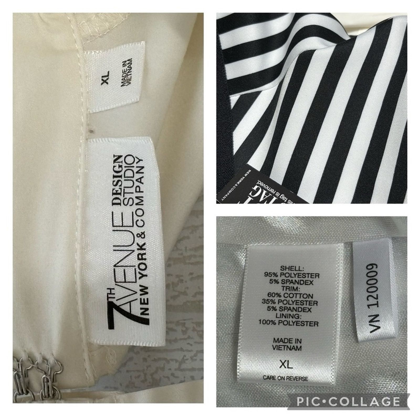 Other NY&C 7th Avenue Navy White Striped Dress XL NWT 3/4 Sleeve Size XL / US 12-14 / IT 48-50 - 11 Thumbnail