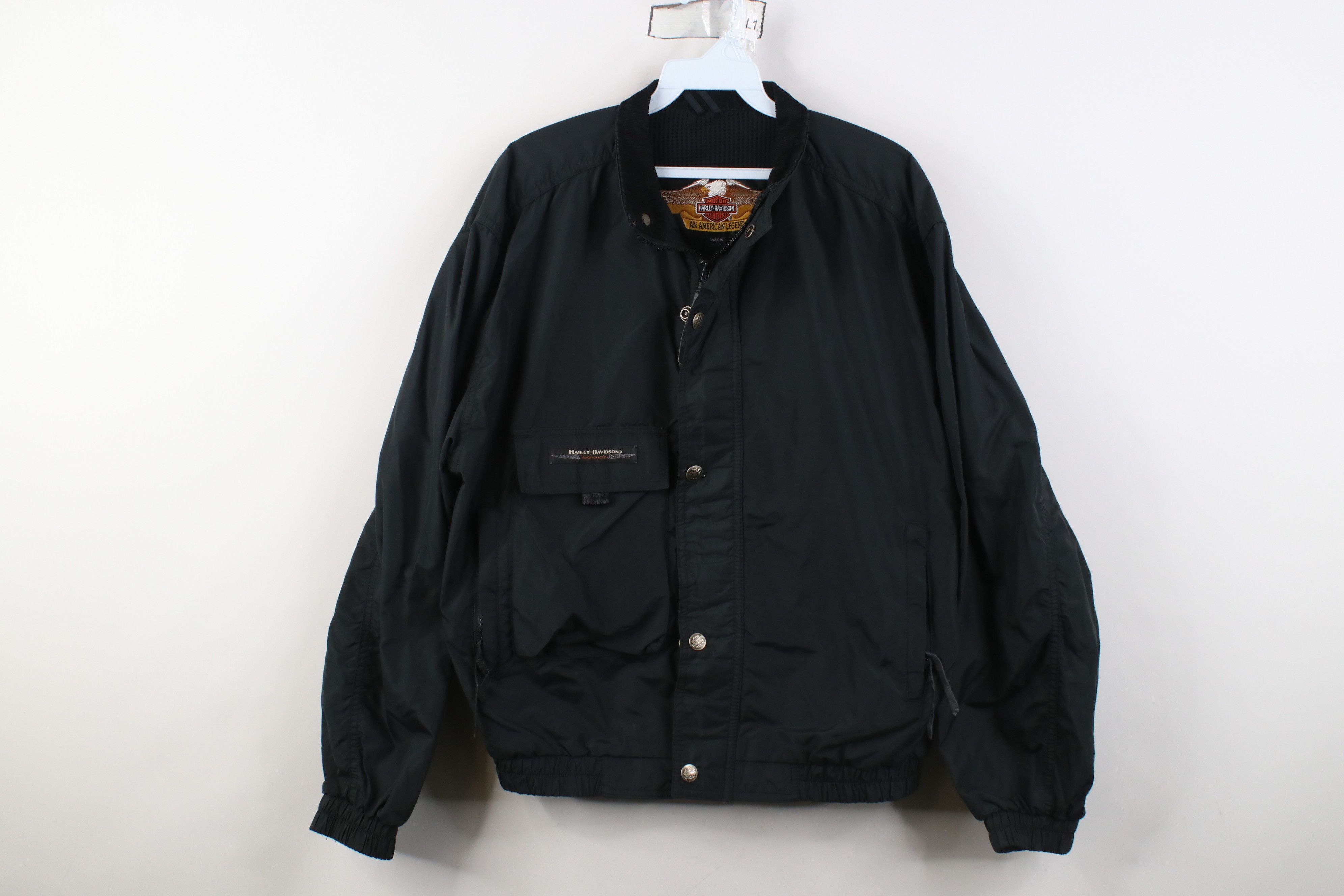 Harley Davidson Vintage 90s Harley Davidson Windbreaker Bomber Jacket USA Size US S / EU 44-46 / 1 - 1 Thumbnail