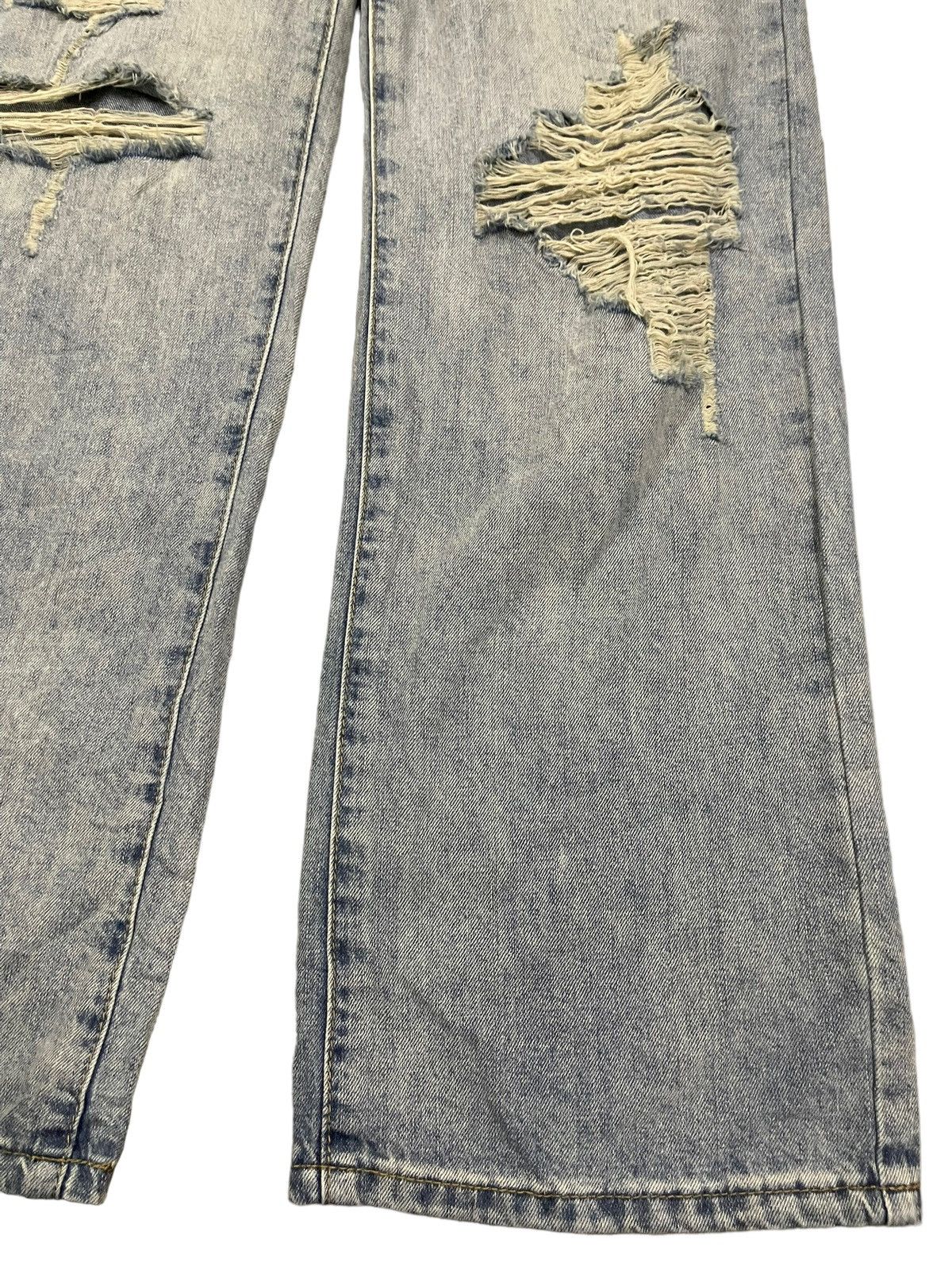 14th Addiction Vintage Japanese Brand Blue Wash Distressed Baggy Jeans Size 26" / US 2 / IT 38 - 6 Thumbnail