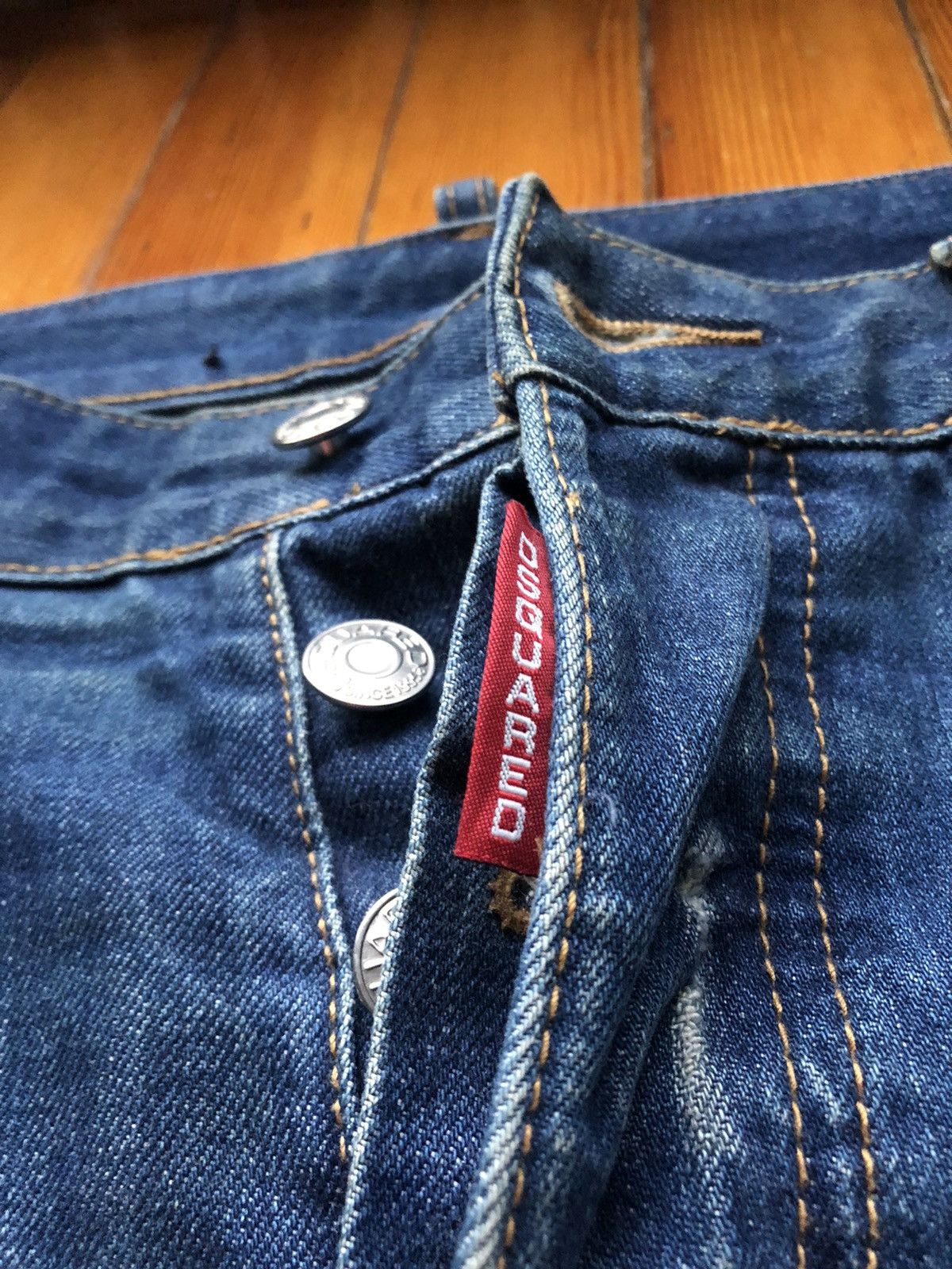 Dsquared2 DSQUARED2 Crazy Distressed Anchor Biker Jeans Size US 31 - 9 Thumbnail