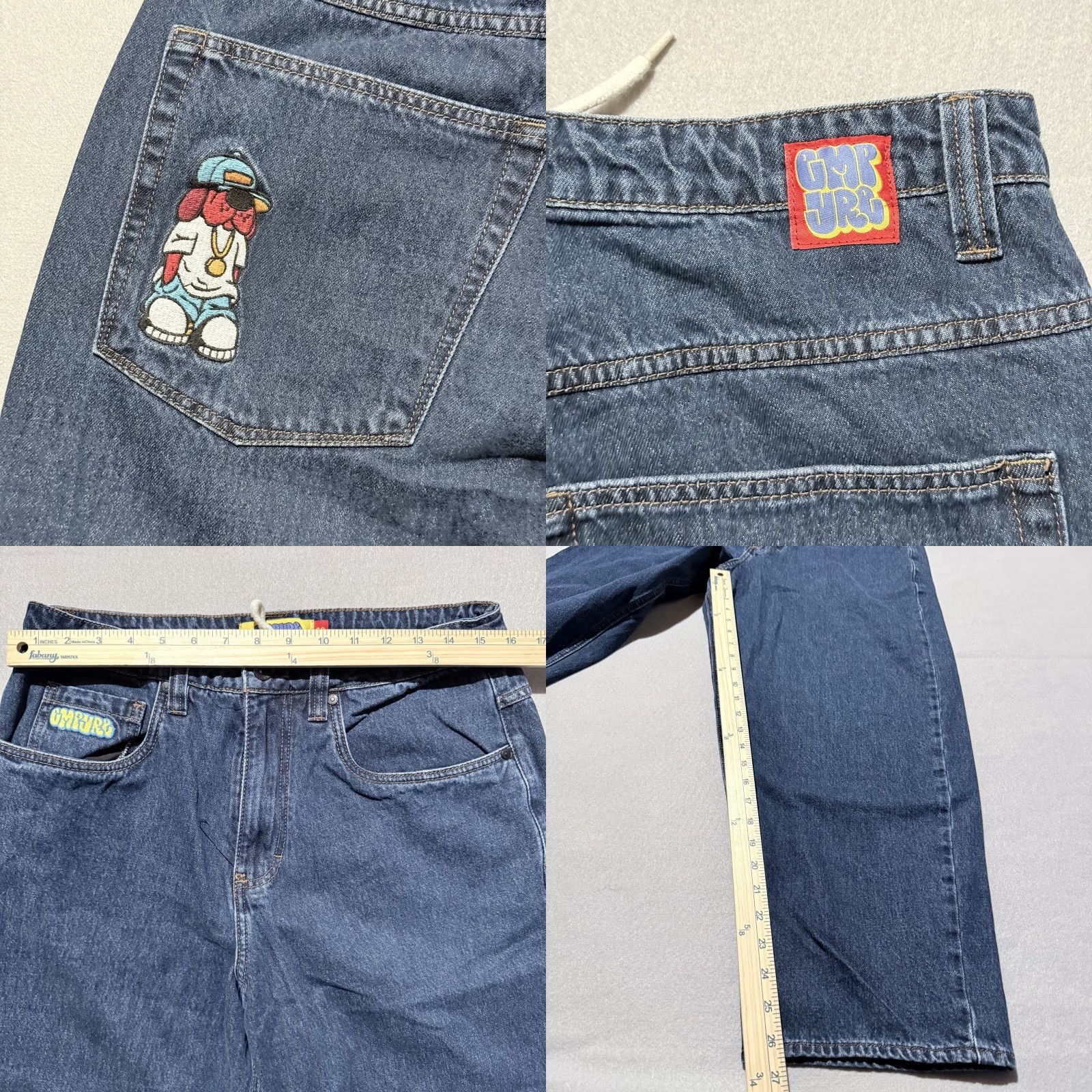 Empyre Empyre Jeans Men Dark Wash Denim Logo Relaxed Classic Straight Zip Fly - 30 Size US 30 / EU 46 - 8 Thumbnail