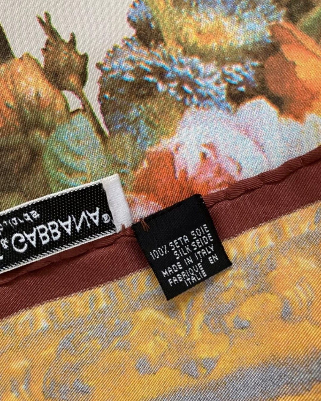 Dolce & Gabbana PRINTED CUPIDS SILK SCARF Size ONE SIZE - 4 Thumbnail