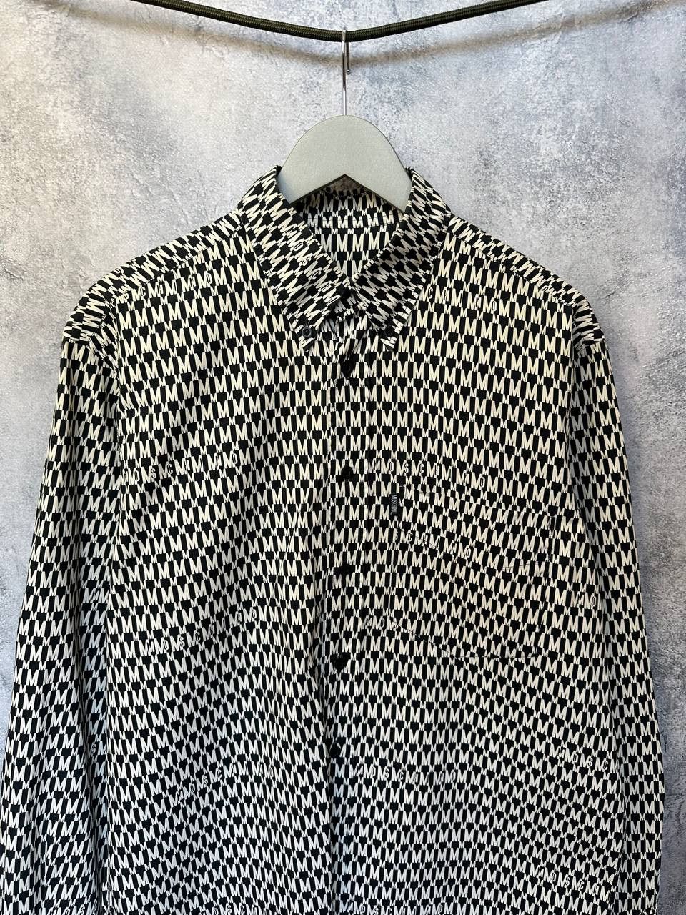 Moschino × Vintage Moschino Jeans Vintage 90s Monogram Shirt Button Up Logo Size US L / EU 52-54 / 3 - 5 Thumbnail