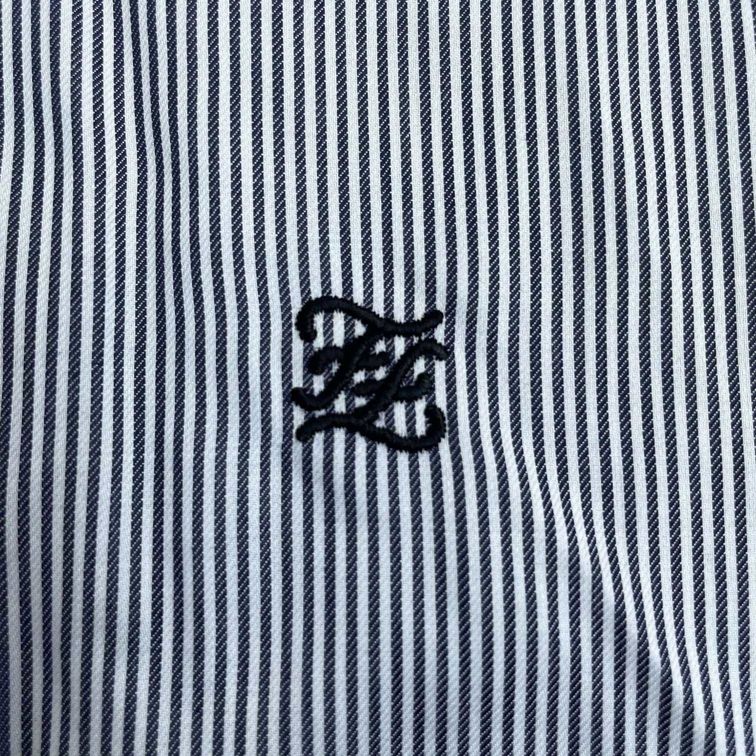 Fendi FENDI men's gray striped lapel shirt white sleeve 37-39 Size US XS / EU 42 / 0 - 3 Thumbnail