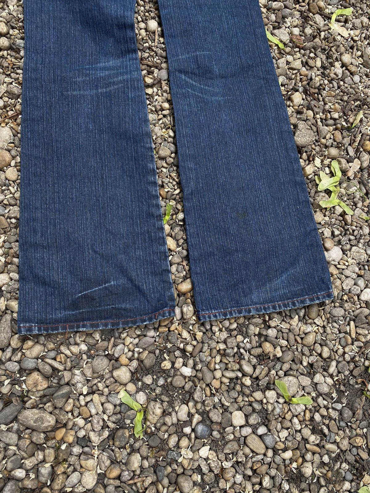 Japanese Brand Slow Hand Jam Distressed Flared Jeans Size 26" / US 2 / IT 38 - 12 Thumbnail