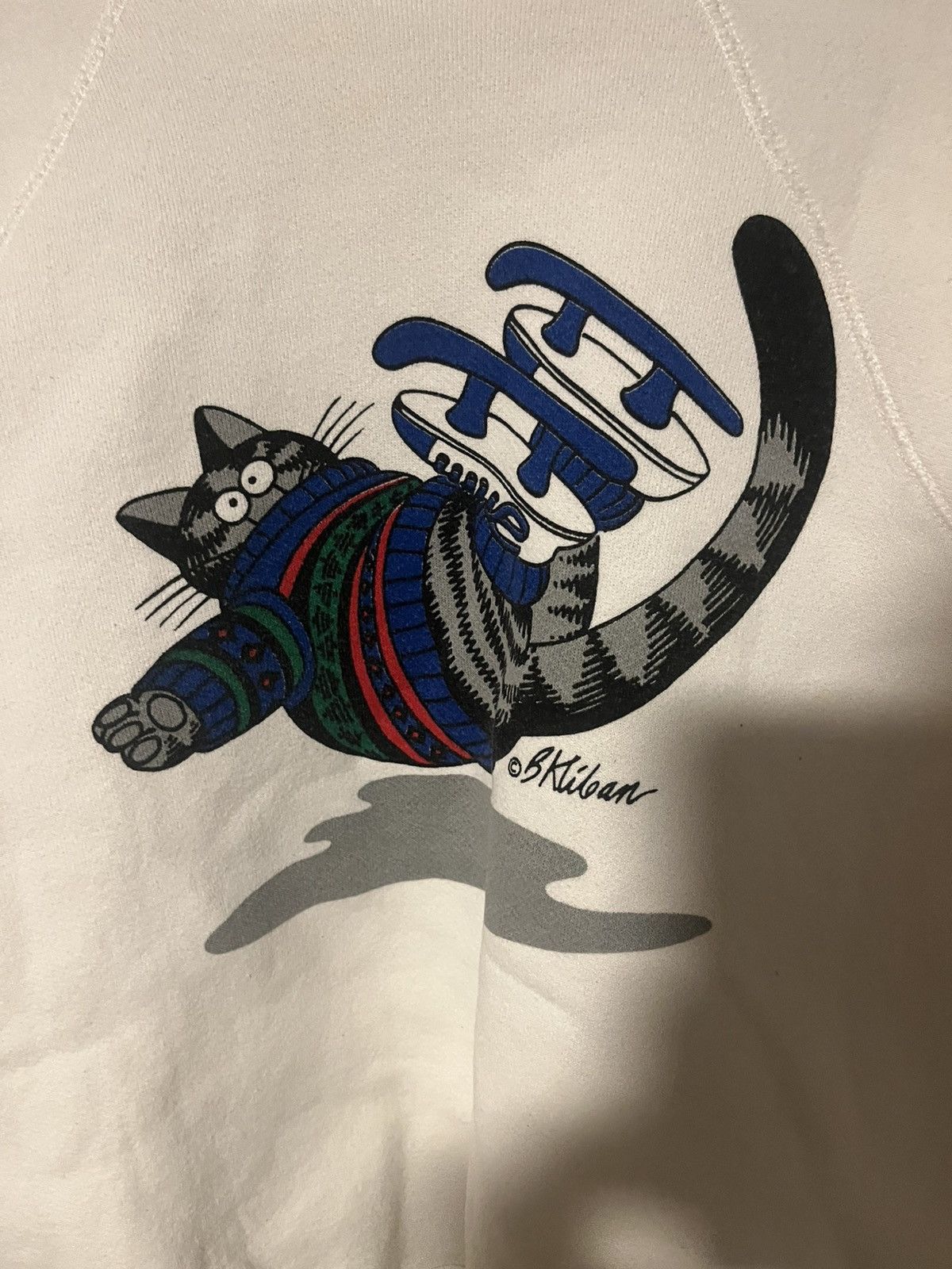 Other 80’s Crazy Shirts Double sided B Kliban Skating Cat sweater Size L / US 10 / IT 46 - 10 Thumbnail