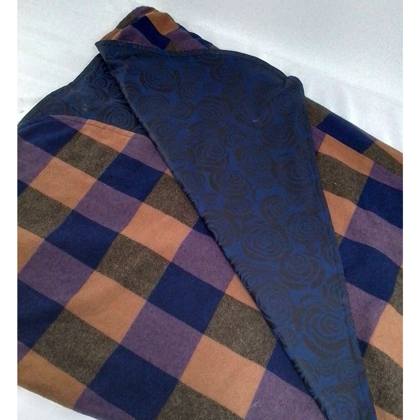 Other Top Skirt Women's Buffalo Plaid Design Blue/Brown #W2947 Size 33" - 5 Thumbnail