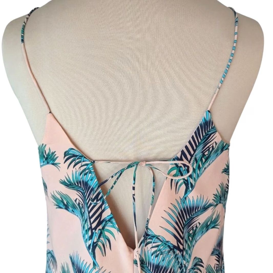 Vintage CeCe Tropical Print Spaghetti Strap Maxi Dress Women's 10P Resortwear EUC Size L / US 10 / IT 46 - 2 Thumbnail