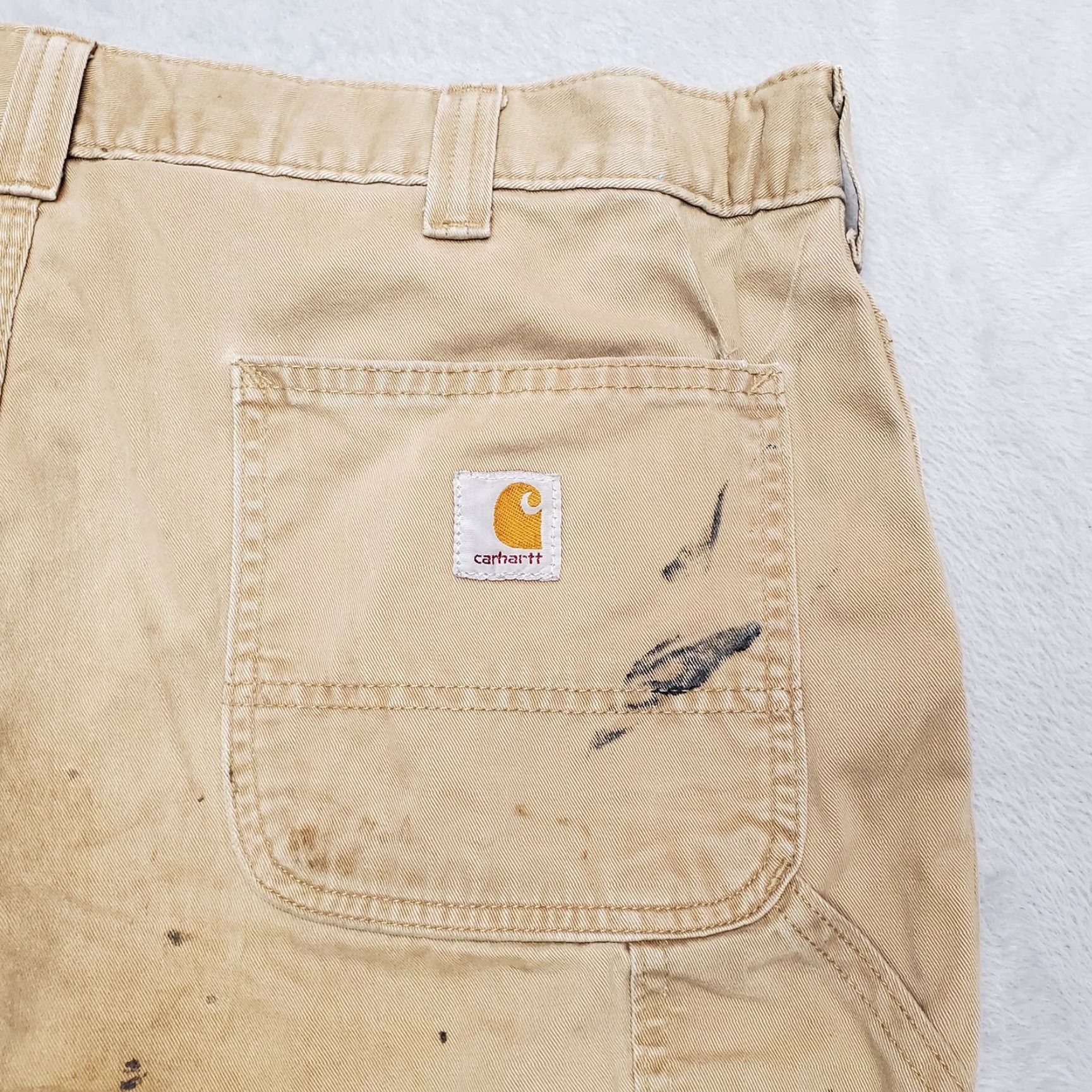 Carhartt Carhartt Pants Men 38x32 Tan Twill Relaxed Carpenter Cargo Workwear B324 DKH Size US 38 / EU 54 - 7 Thumbnail