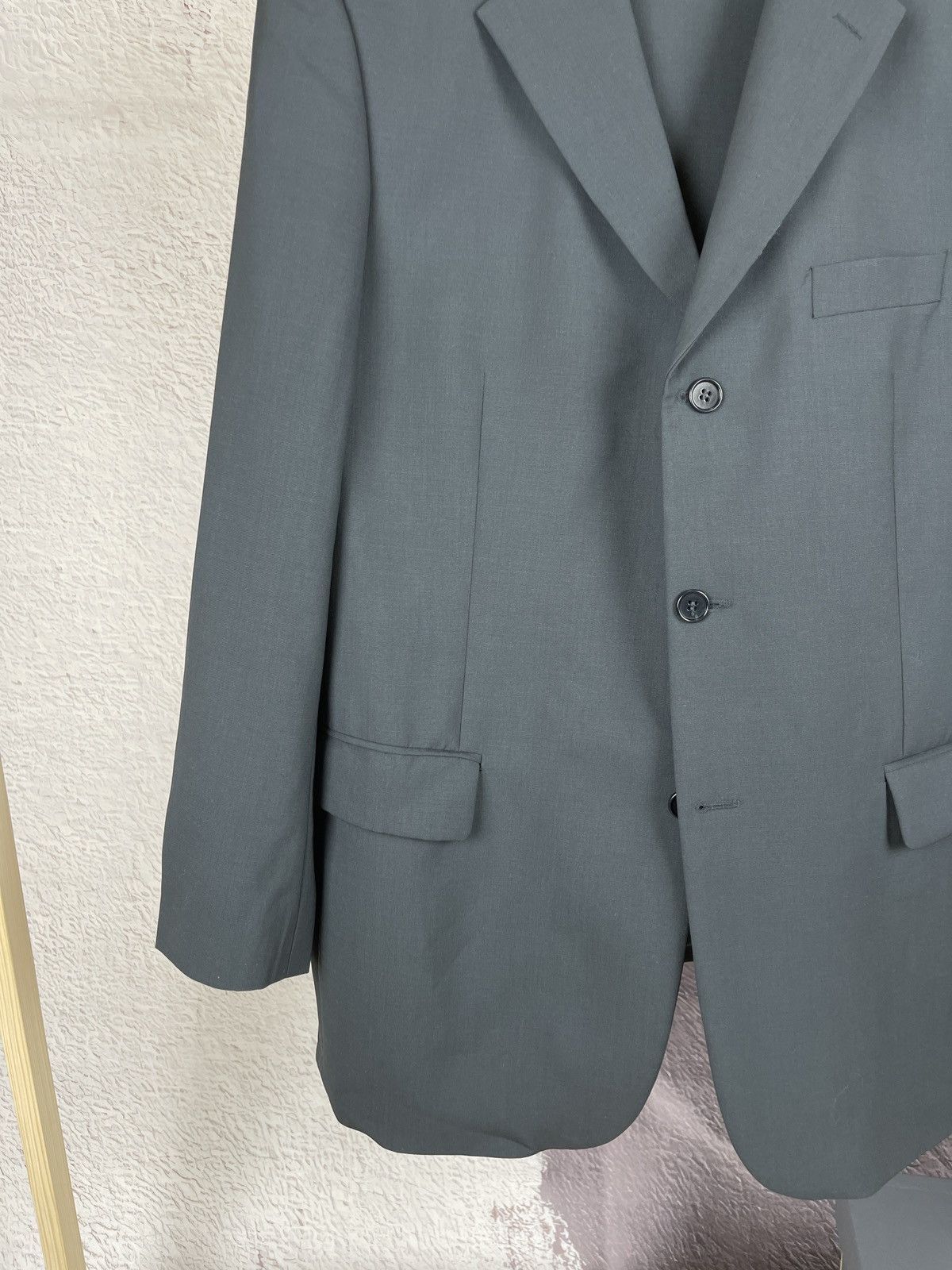 Balmain Balmain Paris Wool Suit Grey 3 Button Single Breasted 2 Pcs Size 42R - 4 Thumbnail