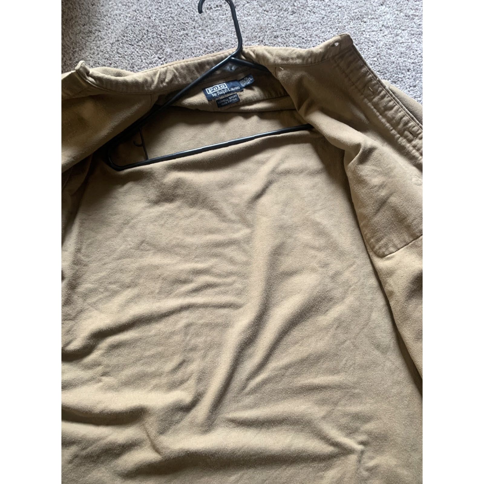 Ralph Lauren VINTAGE Ralph Lauren Polo Jacket Mens L Brown 100% Cotton Khaki/light brown Zipper RN 41381 Size US L / EU 52-54 / 3 - 4 Thumbnail