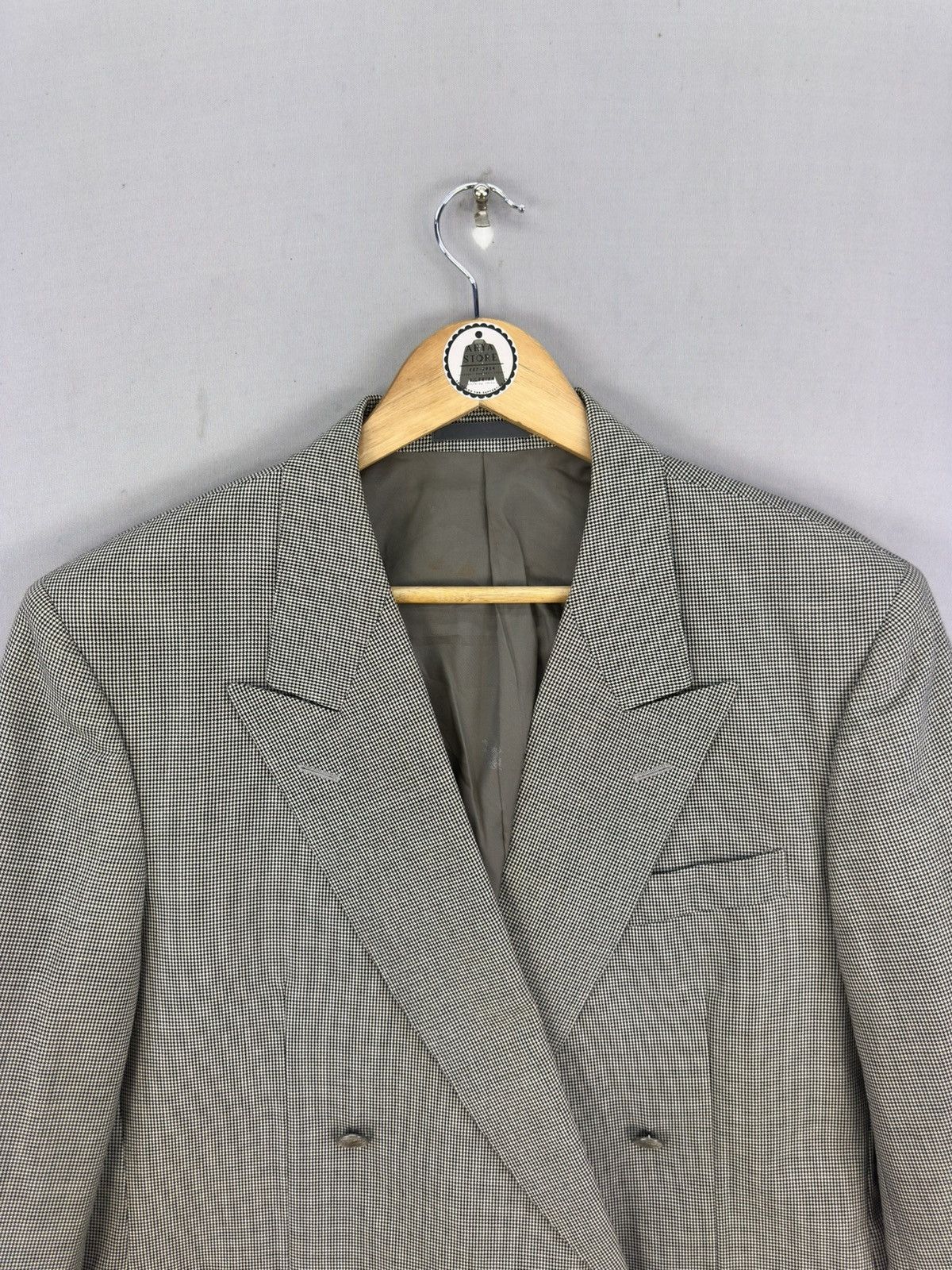 Burberry Vintage Burberrys Houndstooth Silk & Kid Mohair Coat Jacket Size US L / EU 52-54 / 3 - 7 Thumbnail