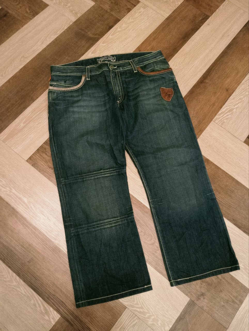 Robins Jeans VINTAGE ROBIN'S JEAN LEATHER POCKET CROPPED PANTS Size US 38 / EU 54 - 10 Thumbnail