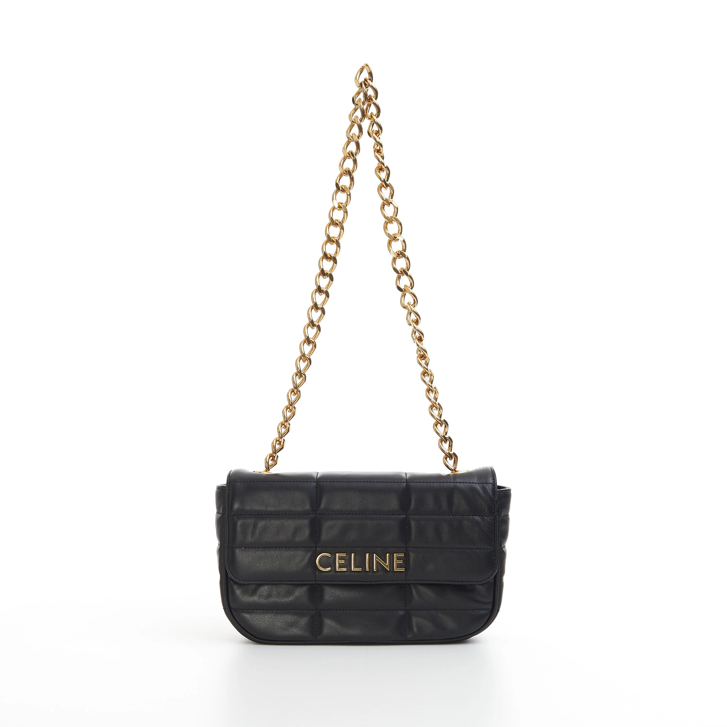 Celine o1bcso1str0725 Size :OS/ 111273 Chain Shoulder Bag in Black Size ONE SIZE - 7 Thumbnail