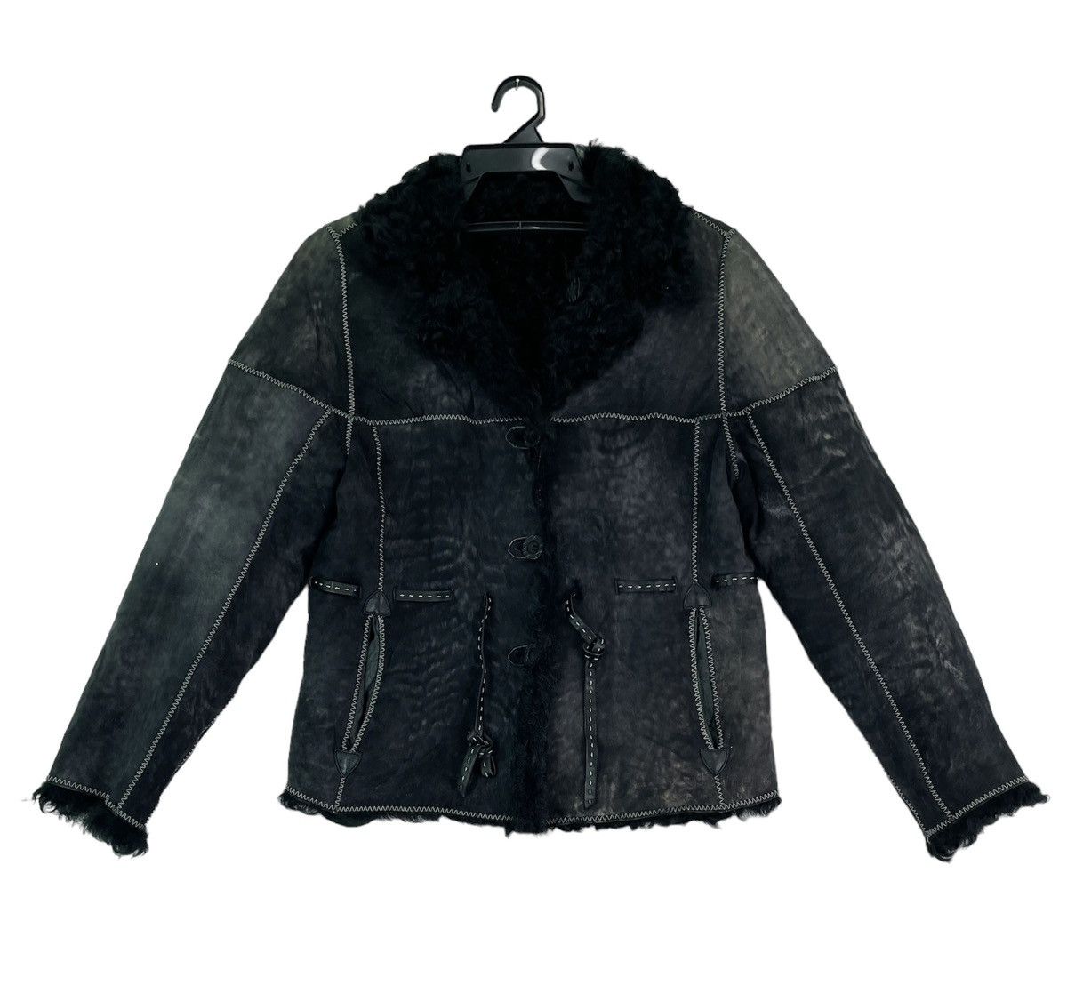 Other Vtg 90s reconstruction sheepskin leather bomber jacket Size ONE SIZE - 1 Thumbnail
