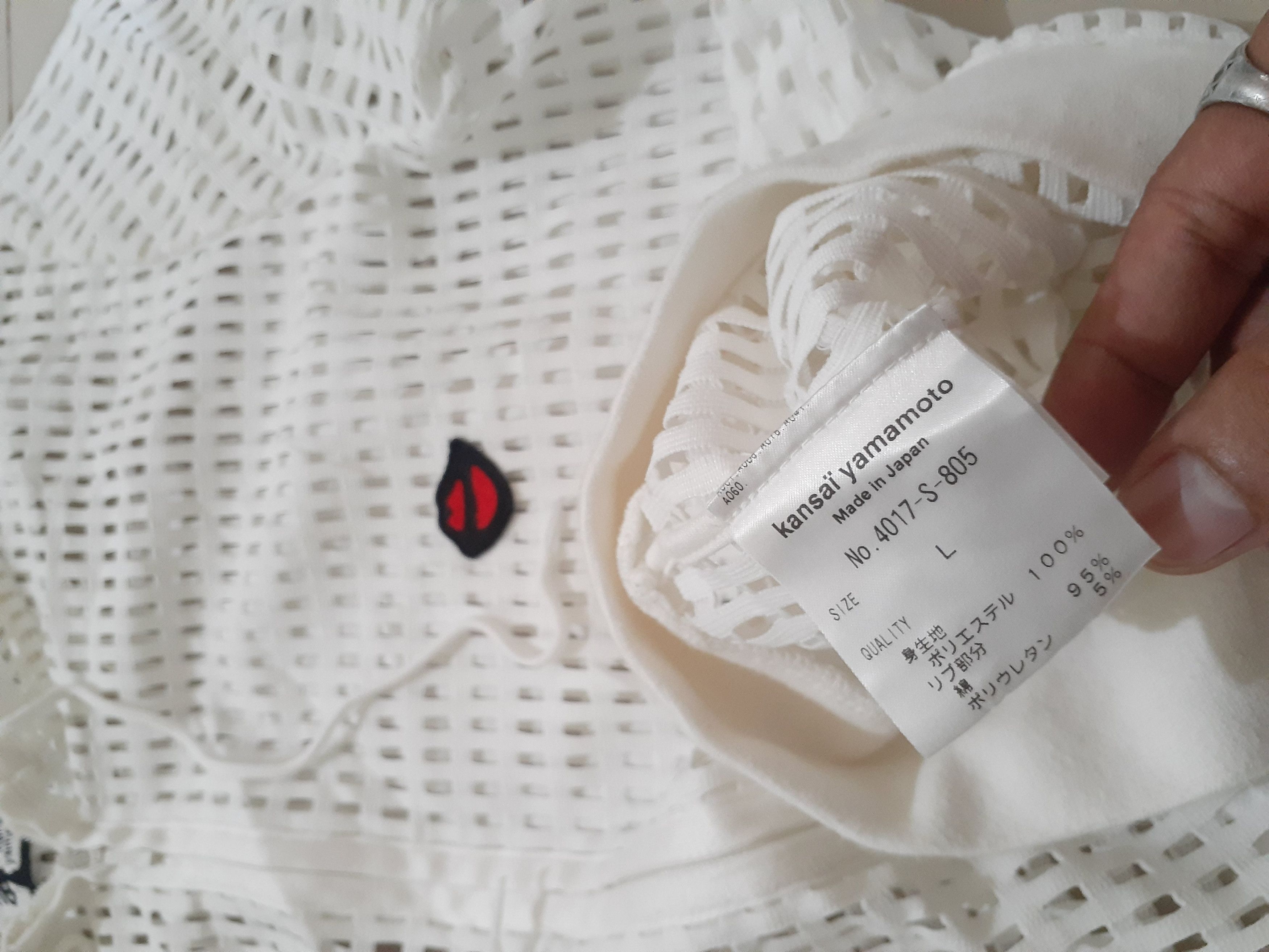 Japanese Brand × Kansai Yamamoto Kansai Yamamoto Mesh See Through Hoodie Size M / US 6-8 / IT 42-44 - 6 Thumbnail