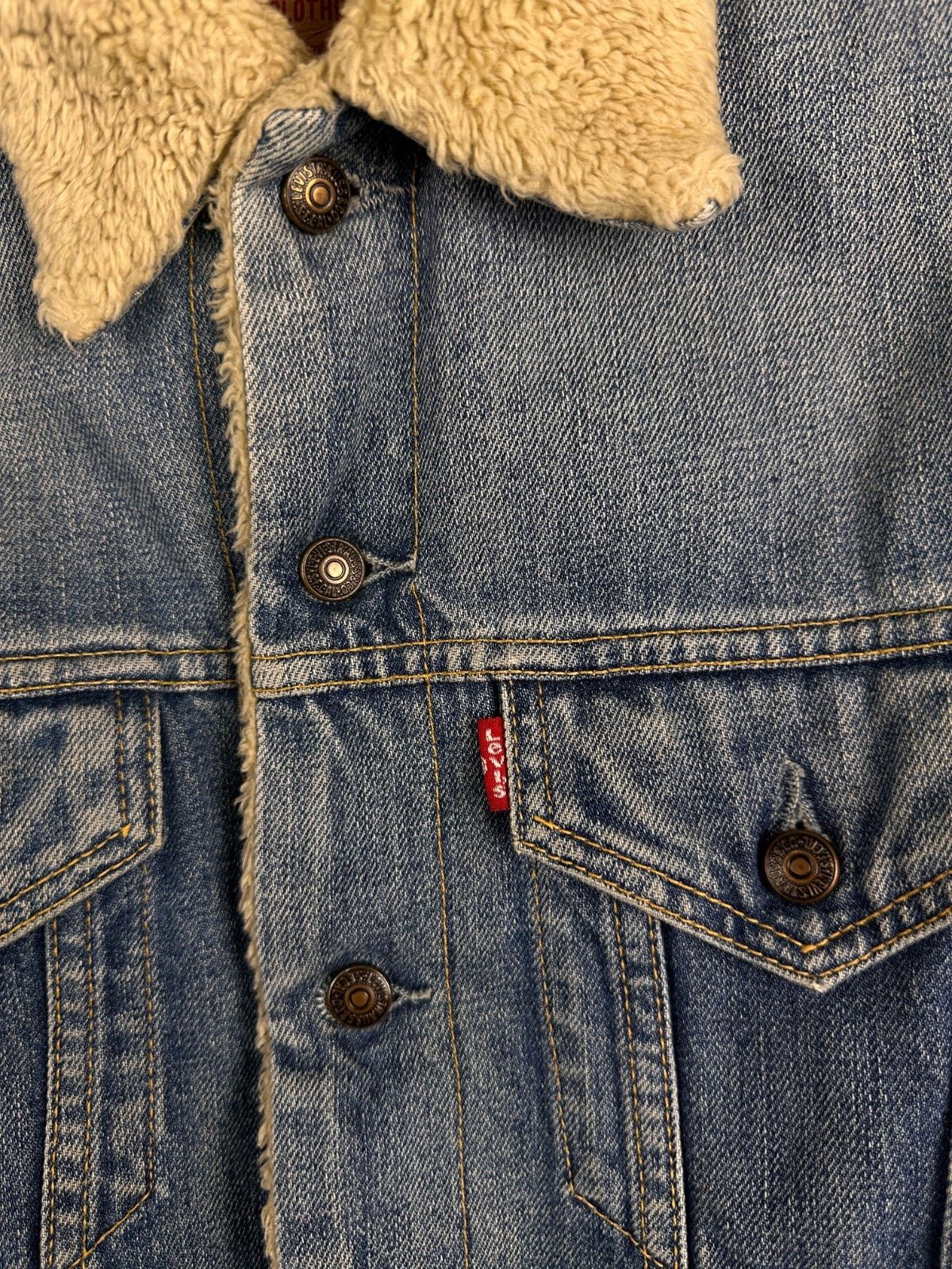 Levi's Vintage Levi's Denim Trucker Sherpa Jacket Blue Mens Size S Size US S / EU 44-46 / 1 - 3 Thumbnail