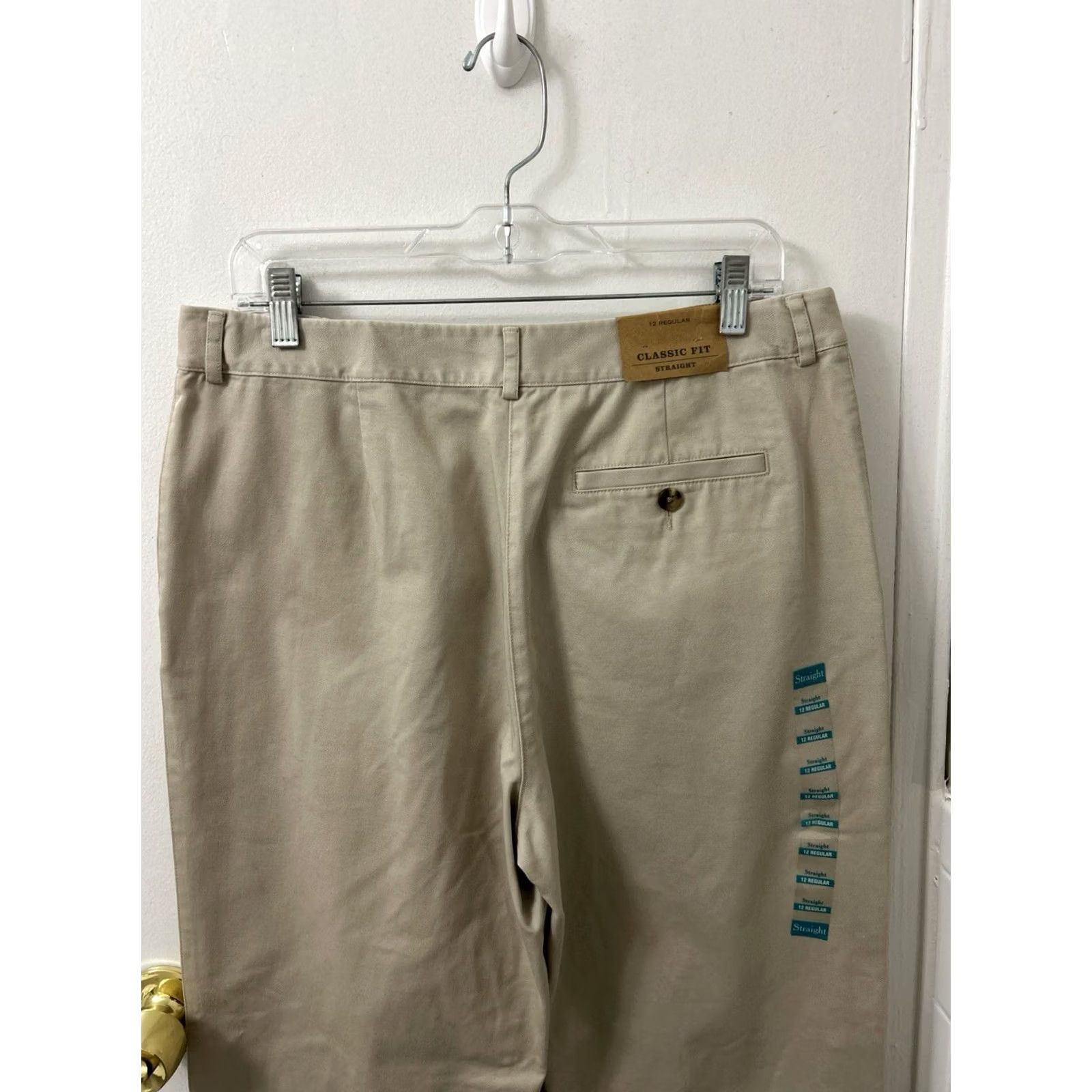 Vintage L.L.Bean Bayside Pants Womens 12x30 Tan Classic Fit Straight Wrinkle Resistant 277330 Size 34" / US 12 / IT 48 - 2 Thumbnail