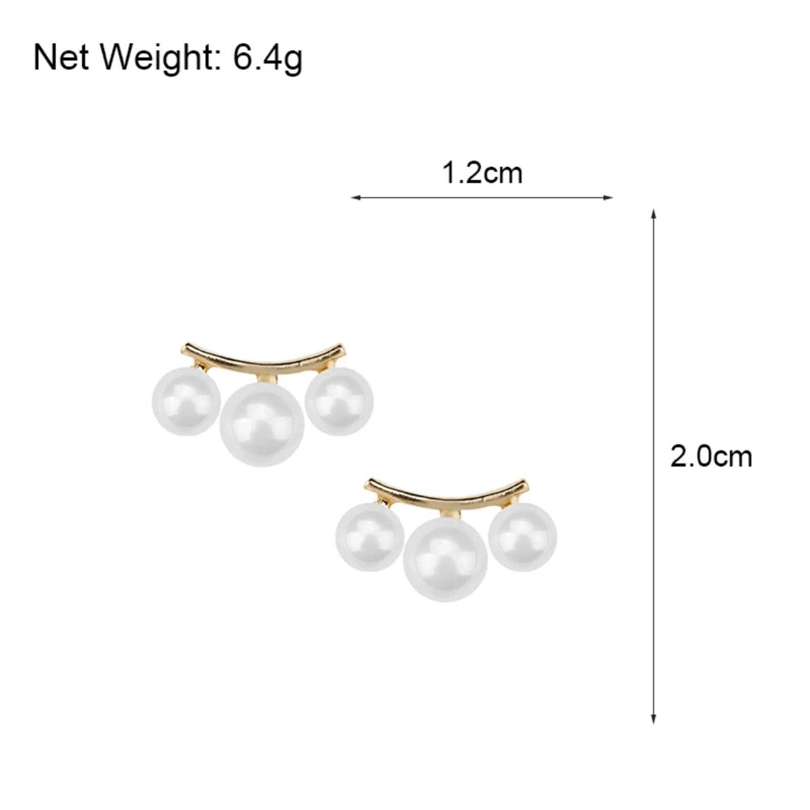 Japanese Brand Clara Triple Pearl Gold Earrings Size ONE SIZE - 3 Thumbnail
