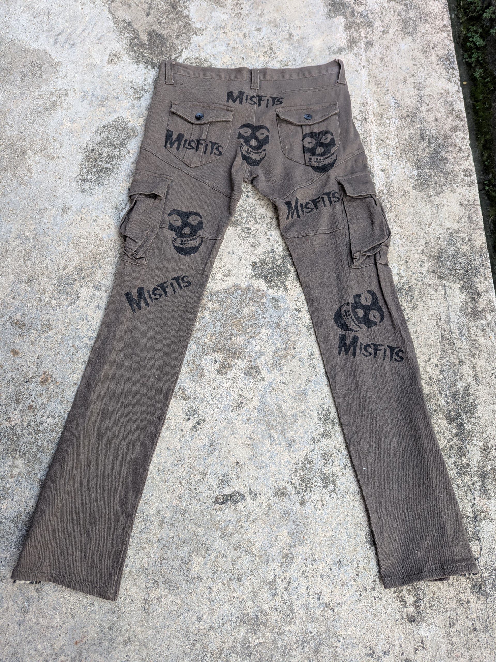 14th Addiction × Misfits 🇯🇵 Vintage 90s Bondage Pants Misfits Custom Black Baccara Size 32" / US 10 / IT 46 - 14 Thumbnail