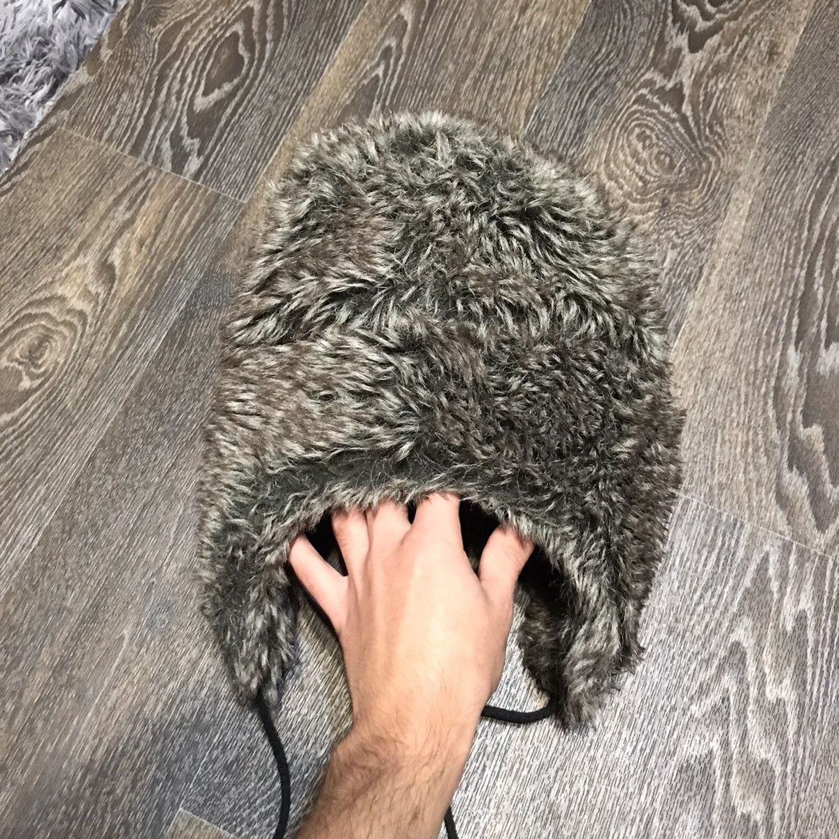 20471120 Vintage Mohair Hat with Ear Flaps Beanie Wool Fur Size ONE SIZE - 5 Thumbnail
